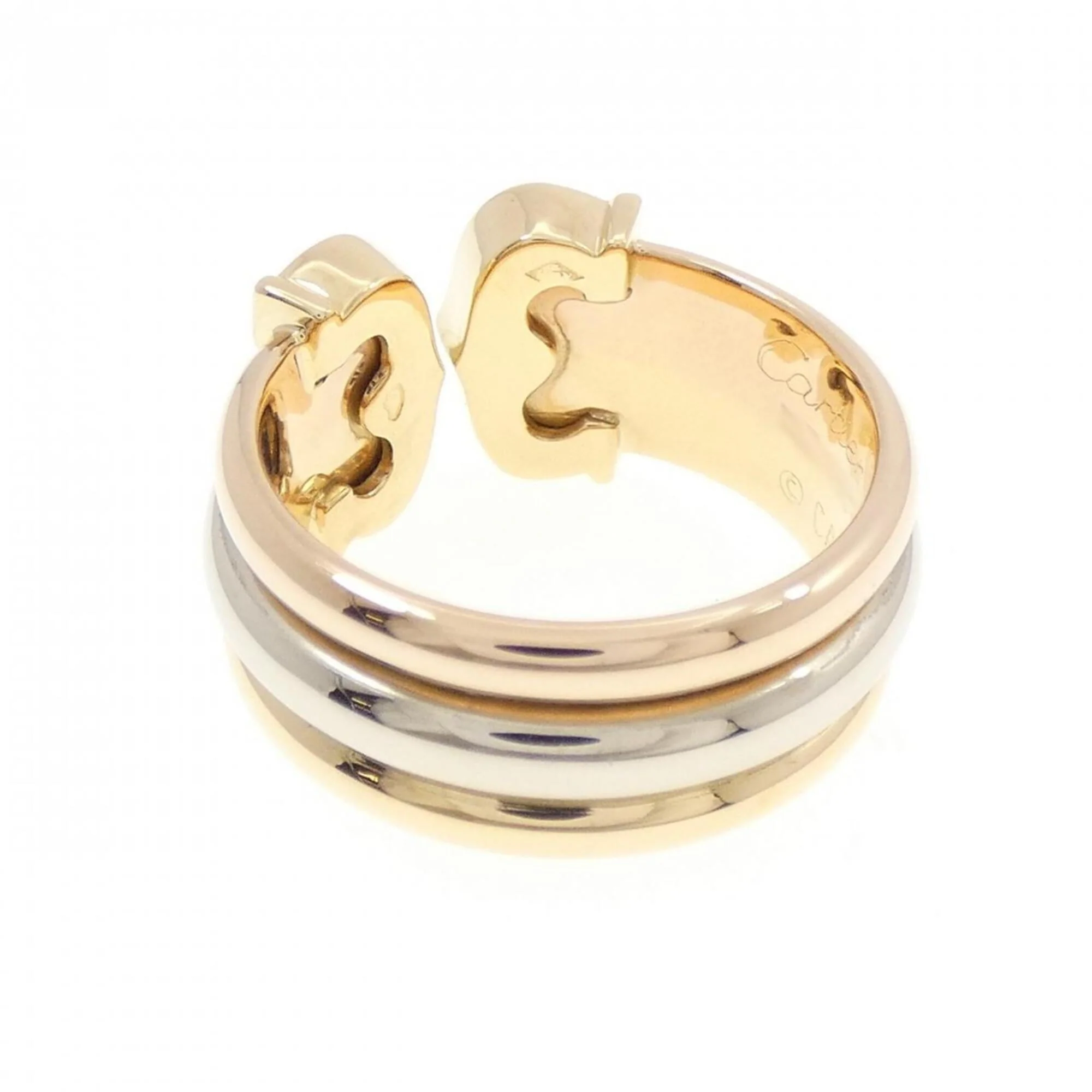 Vendome Louis Cartier Band Ring 18K Tricolor Gold - Image 3