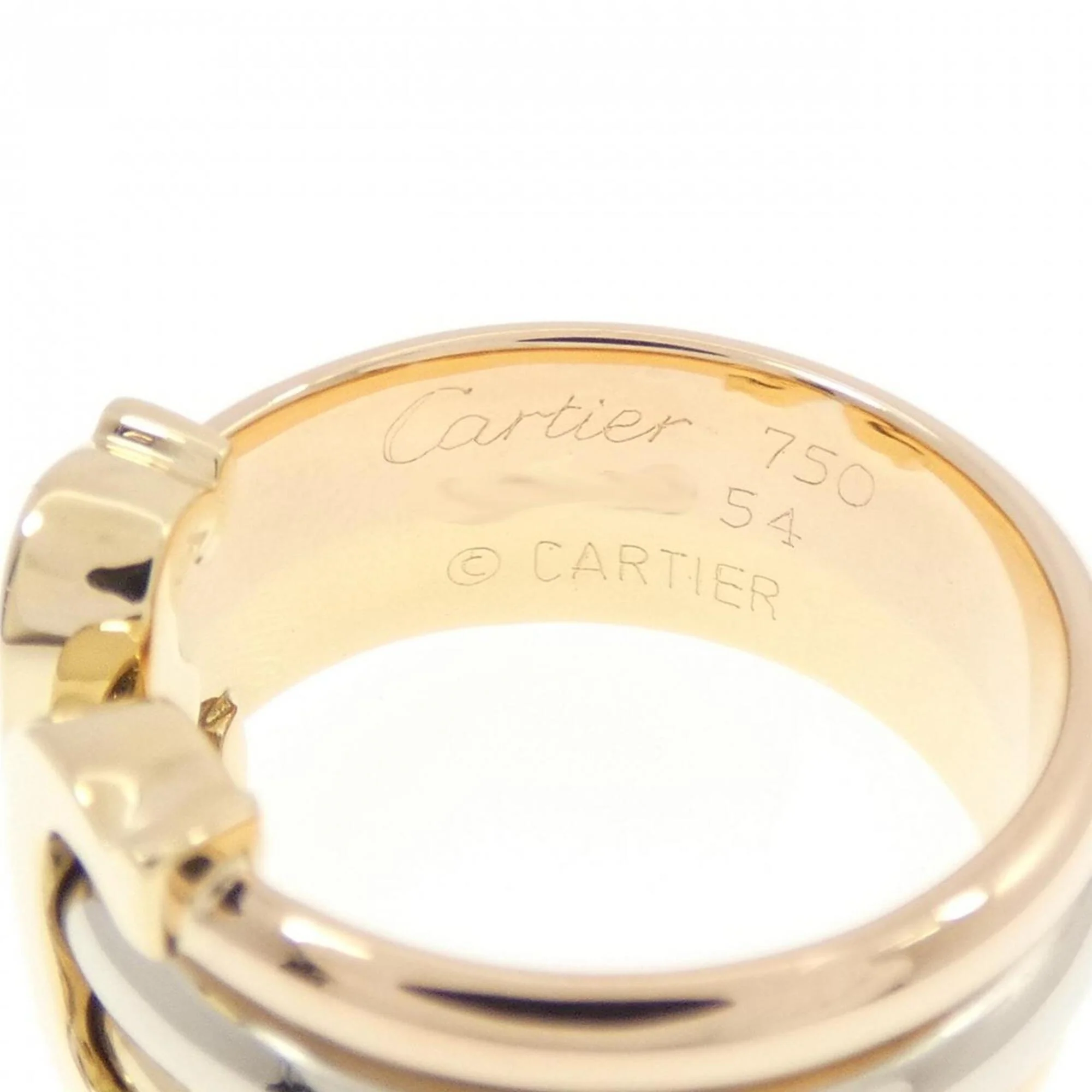 Vendome Louis Cartier Band Ring 18K Tricolor Gold - Image 4
