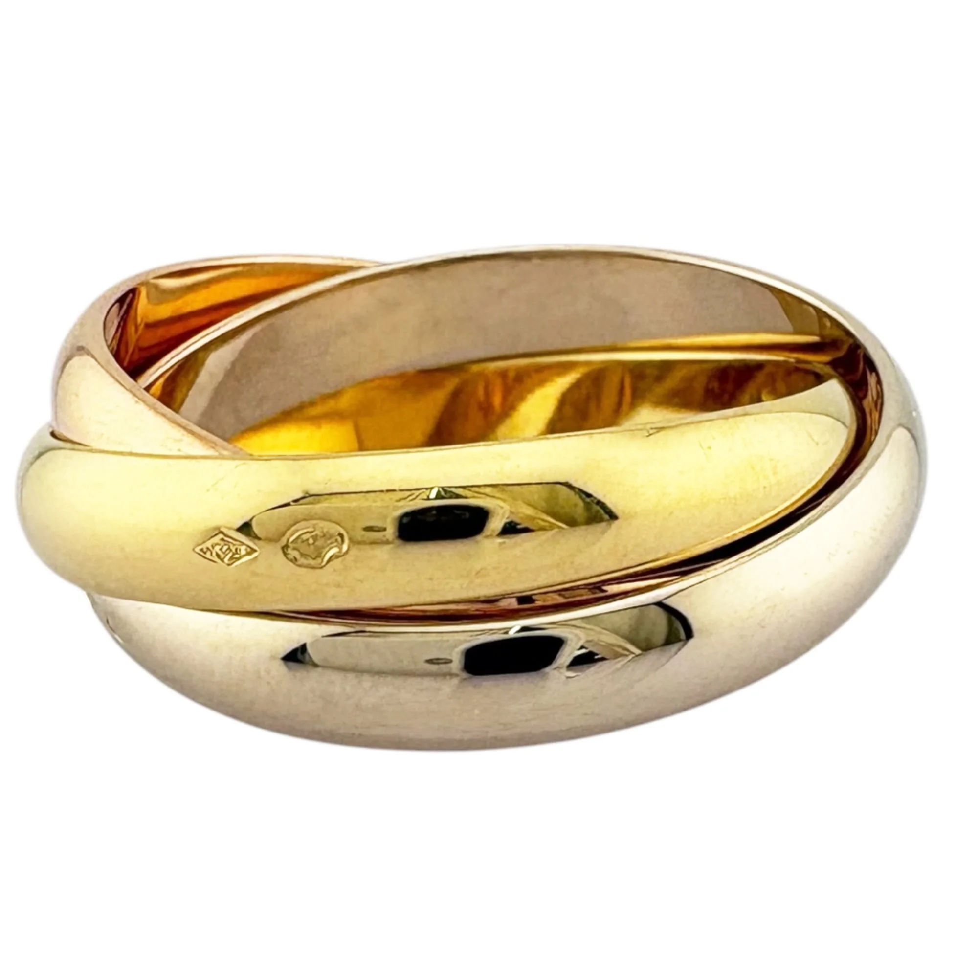 Vendome Louis Cartier Band Ring 18K Tricolor Gold - Image 6