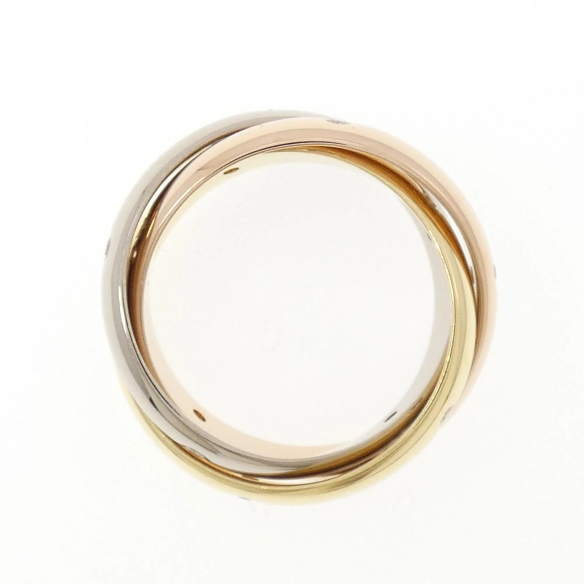 Vendome Louis Cartier Band Ring 18K Tricolor Gold - Image 2