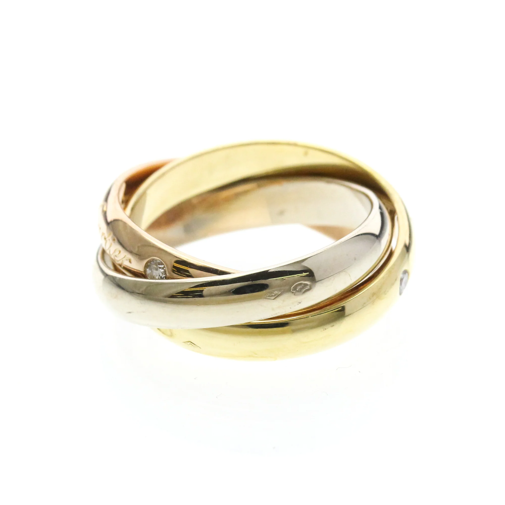 Vendome Louis Cartier Band Ring 18K Tricolor Gold - Image 2