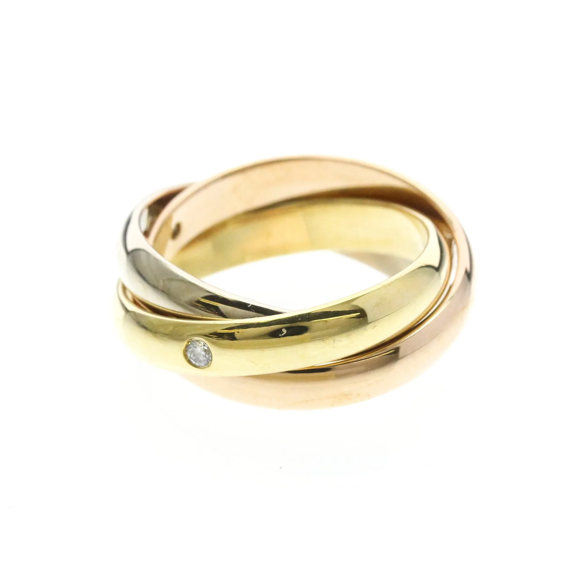 Vendome Louis Cartier Band Ring 18K Tricolor Gold - Image 3