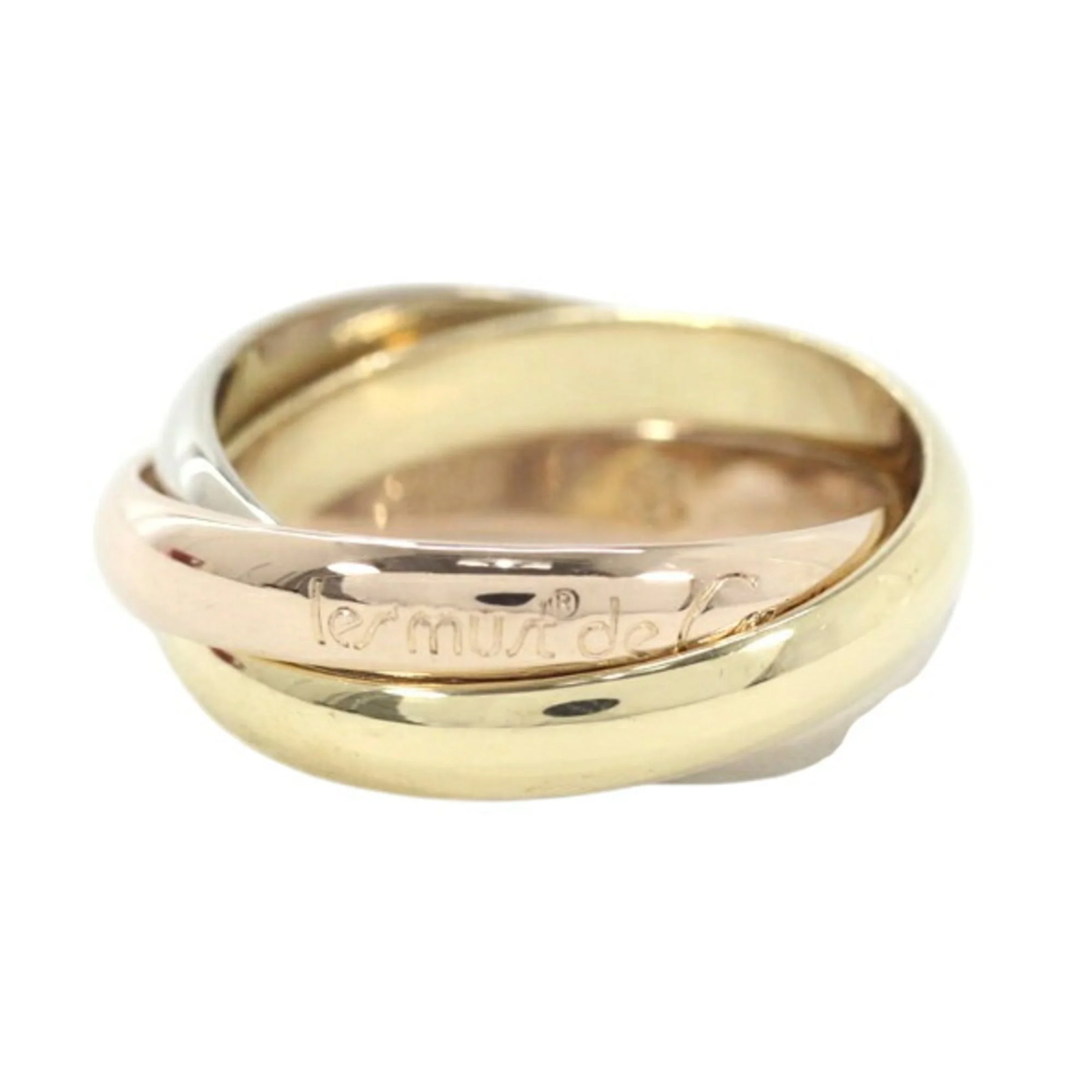 Vendome Louis Cartier Band Ring 18K Tricolor Gold - Image 4