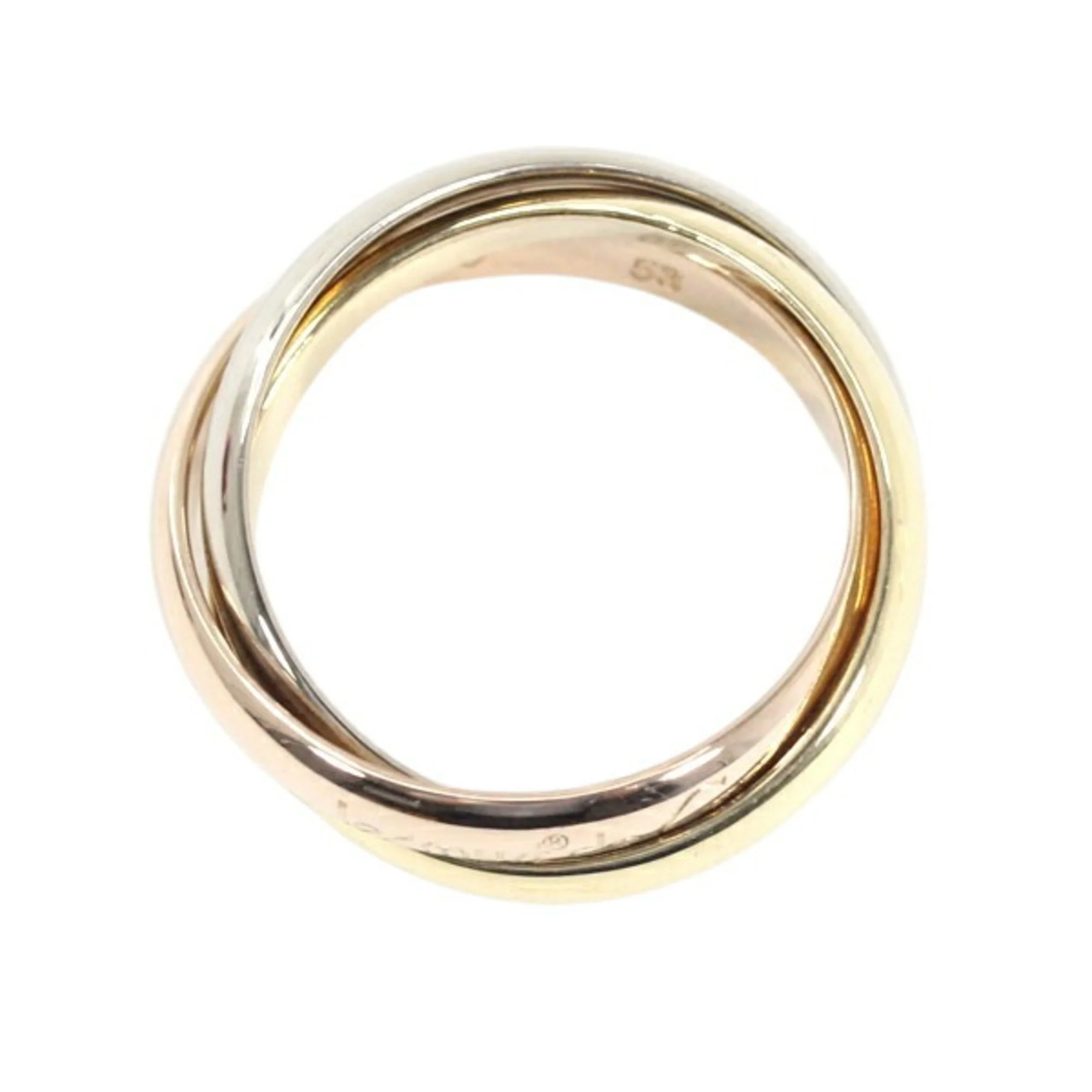 Vendome Louis Cartier Band Ring 18K Tricolor Gold - Image 5
