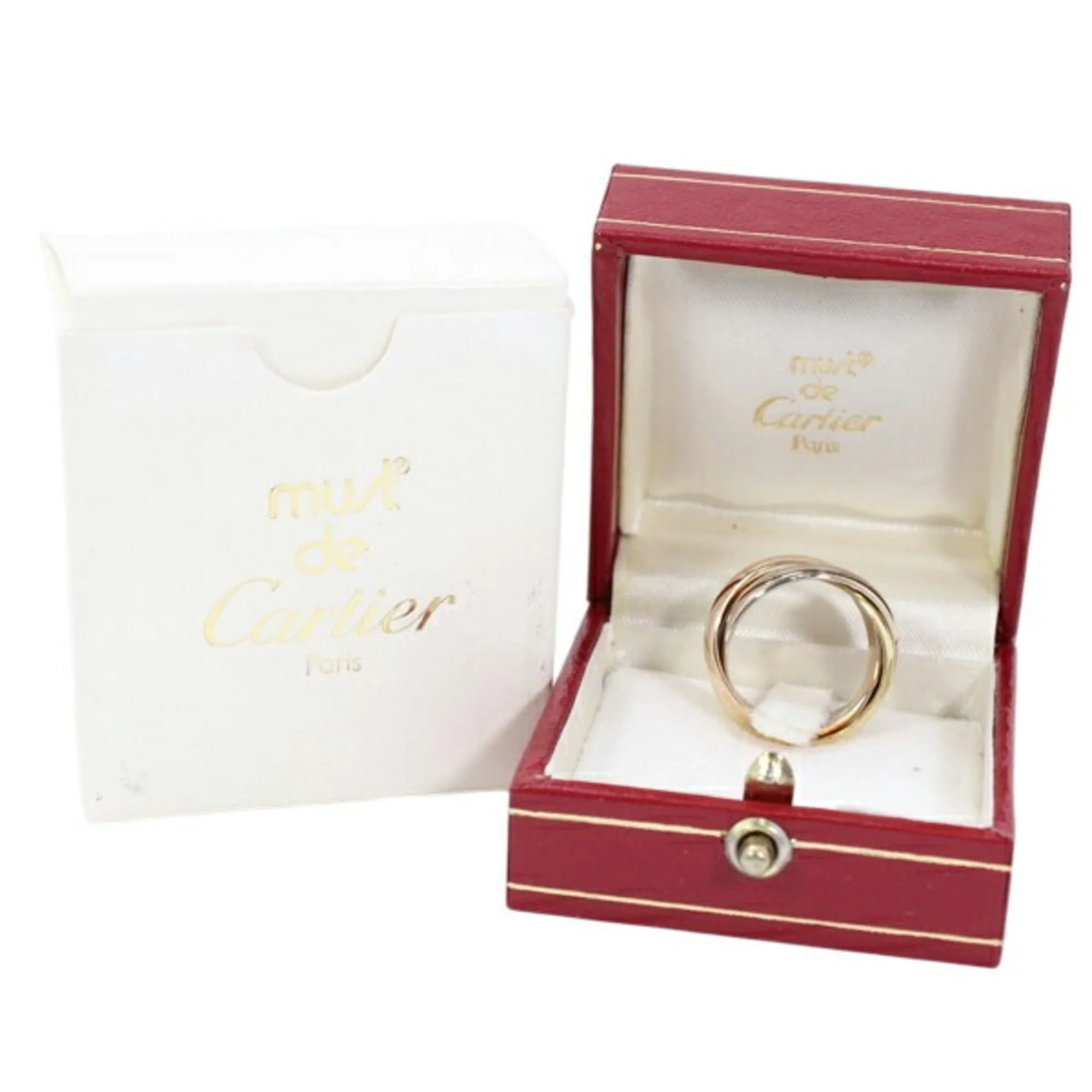 Vendome Louis Cartier Band Ring 18K Tricolor Gold - Image 7