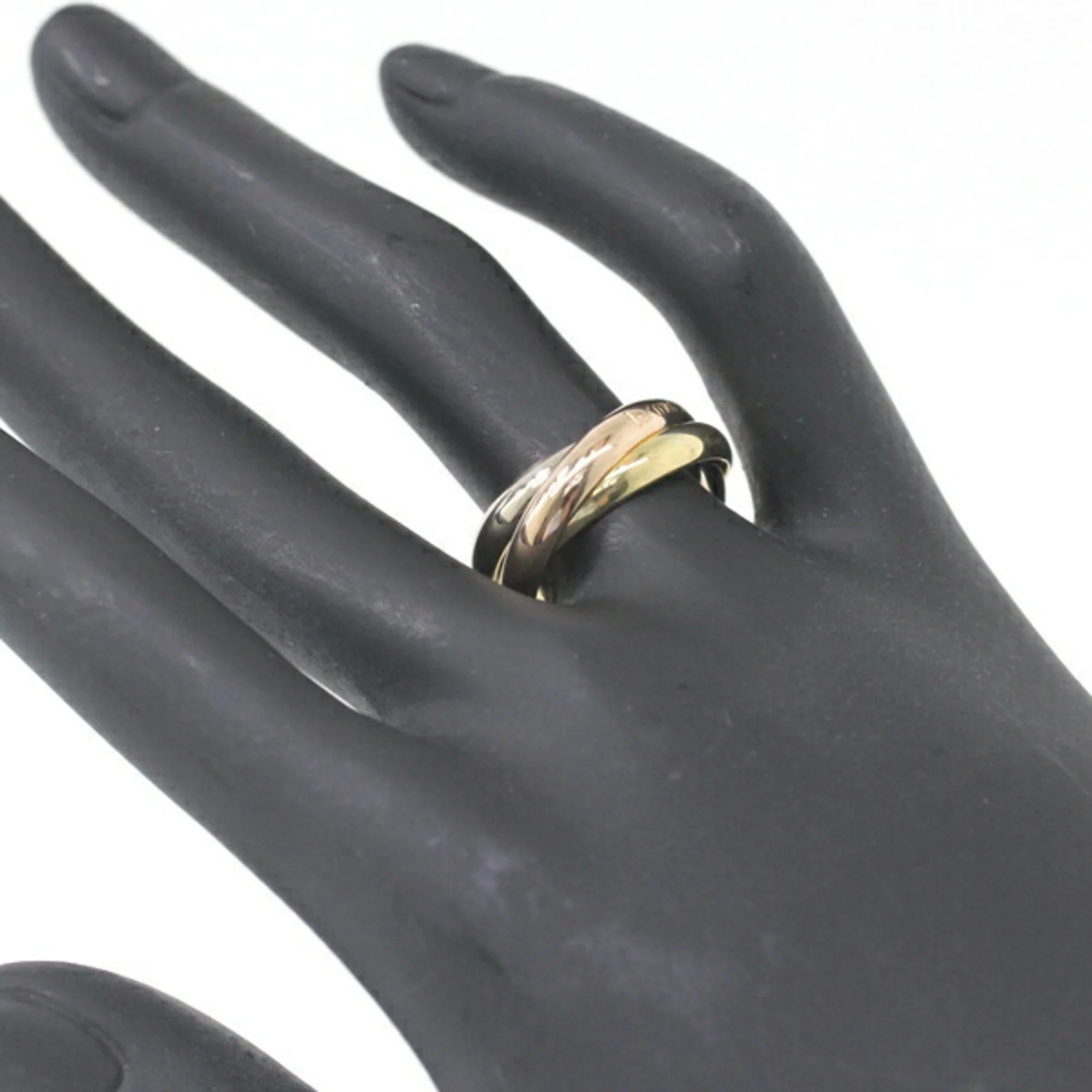Vendome Louis Cartier Band Ring 18K Tricolor Gold - Image 8