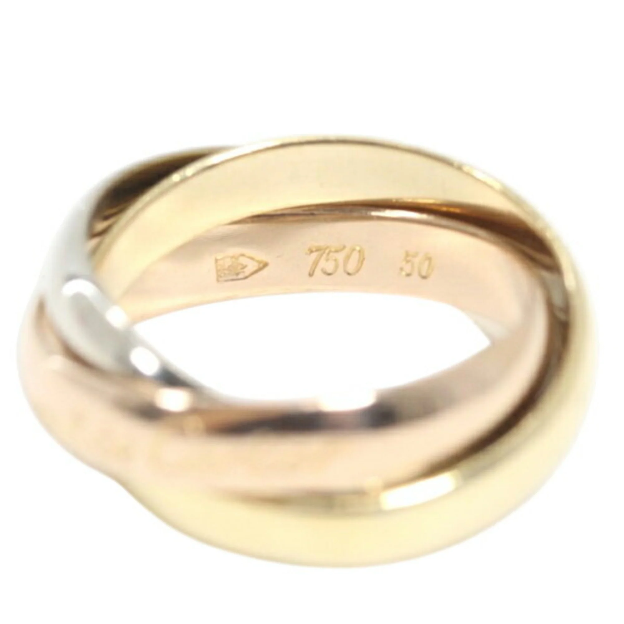 Vendome Louis Cartier Band Ring 18K Tricolor Gold - Image 7