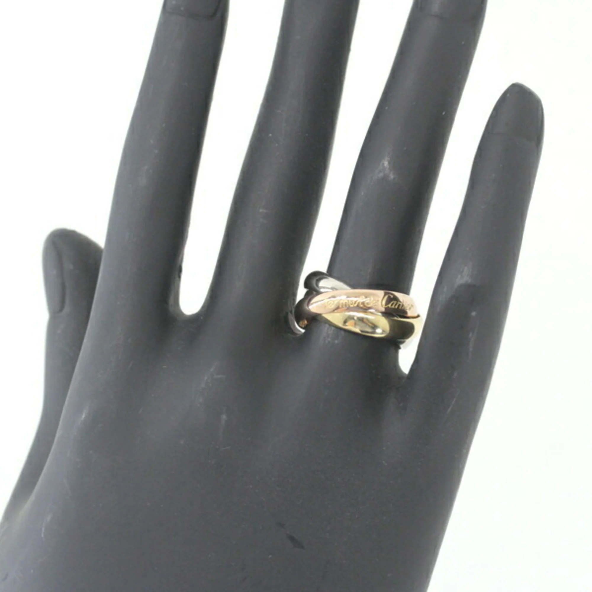 Vendome Louis Cartier Band Ring 18K Tricolor Gold - Image 8