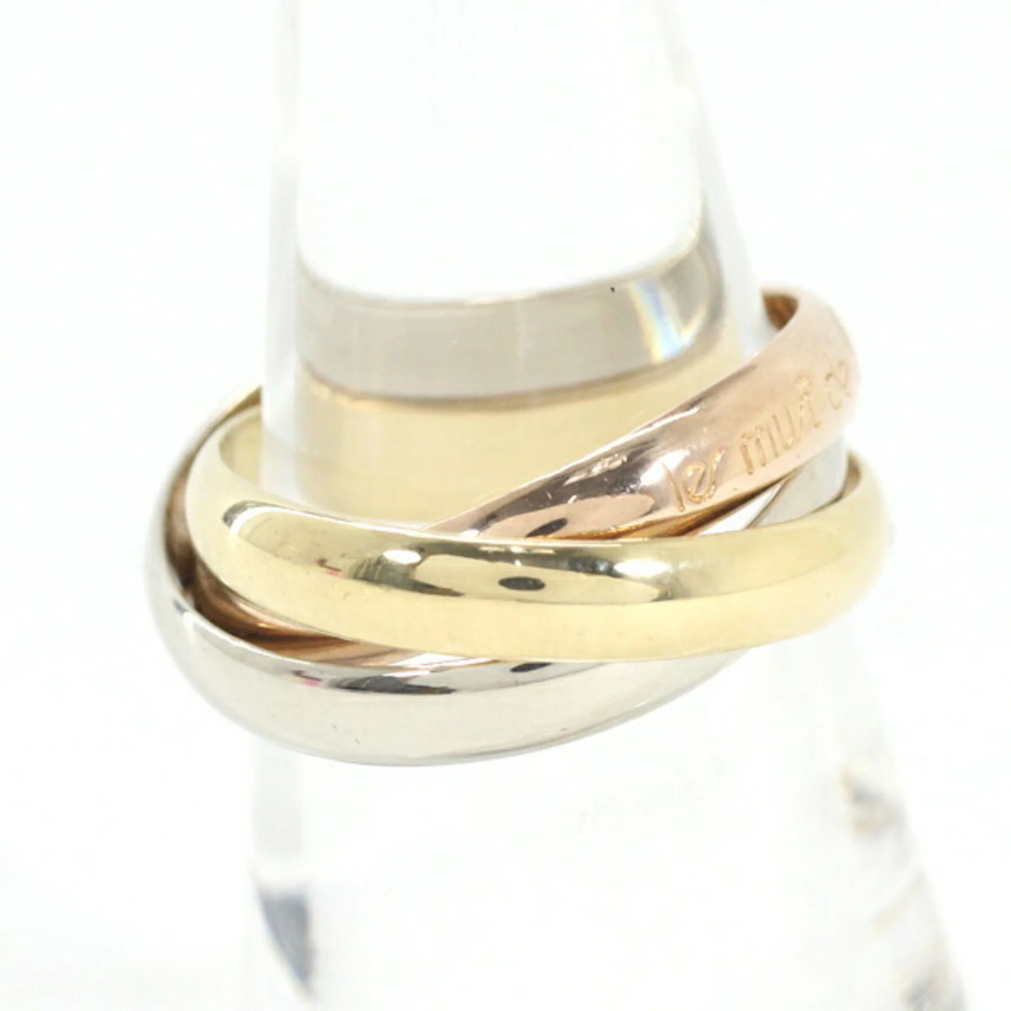 Vendome Louis Cartier Band Ring 18K Tricolor Gold - Image 3