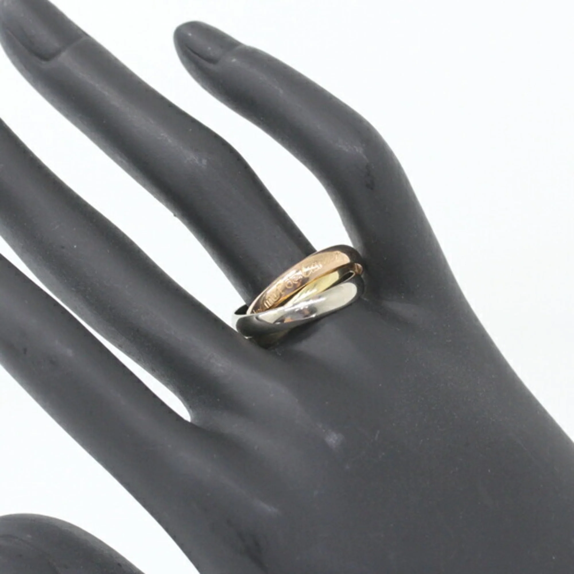 Vendome Louis Cartier Band Ring 18K Tricolor Gold - Image 9