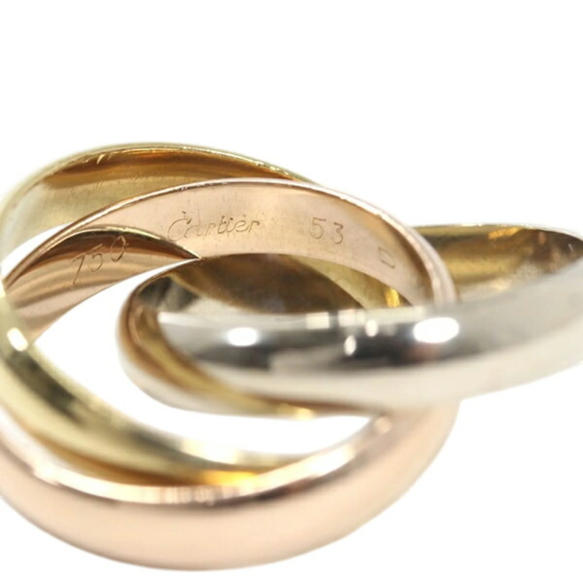 Vendome Louis Cartier Band Ring 18K Tricolor Gold - Image 7