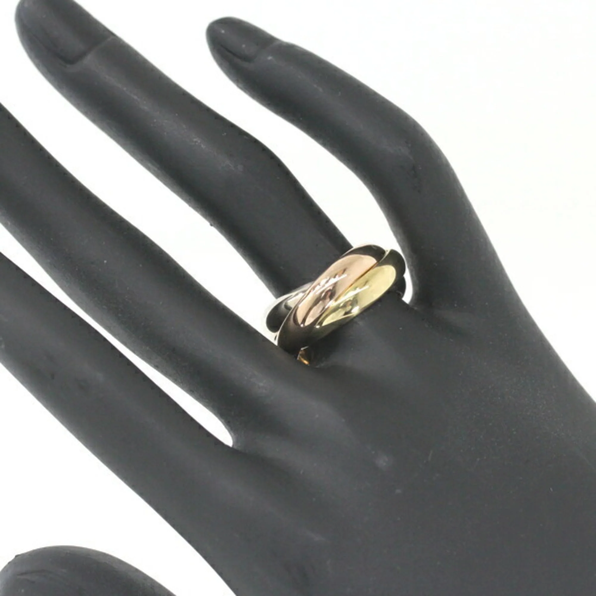 Vendome Louis Cartier Band Ring 18K Tricolor Gold - Image 9