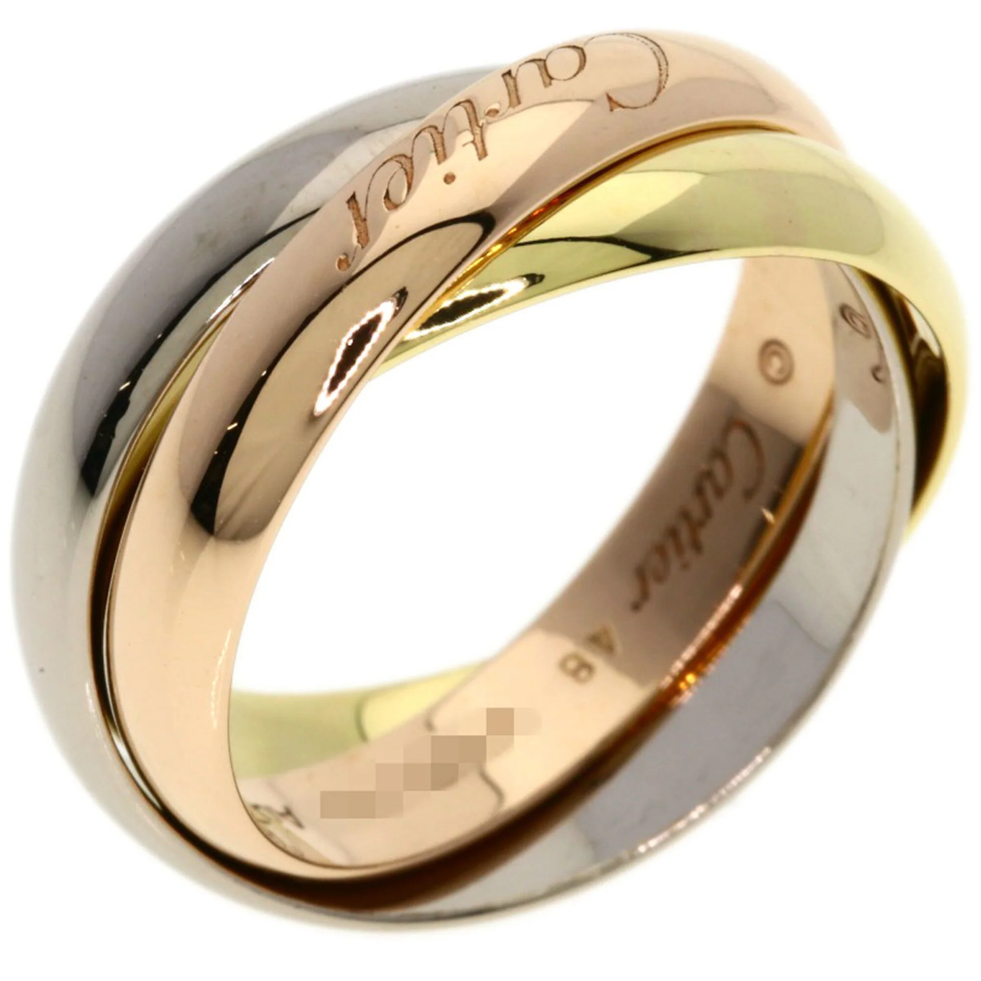 Vendome Louis Cartier Band Ring 18K Tricolor Gold - Image 2
