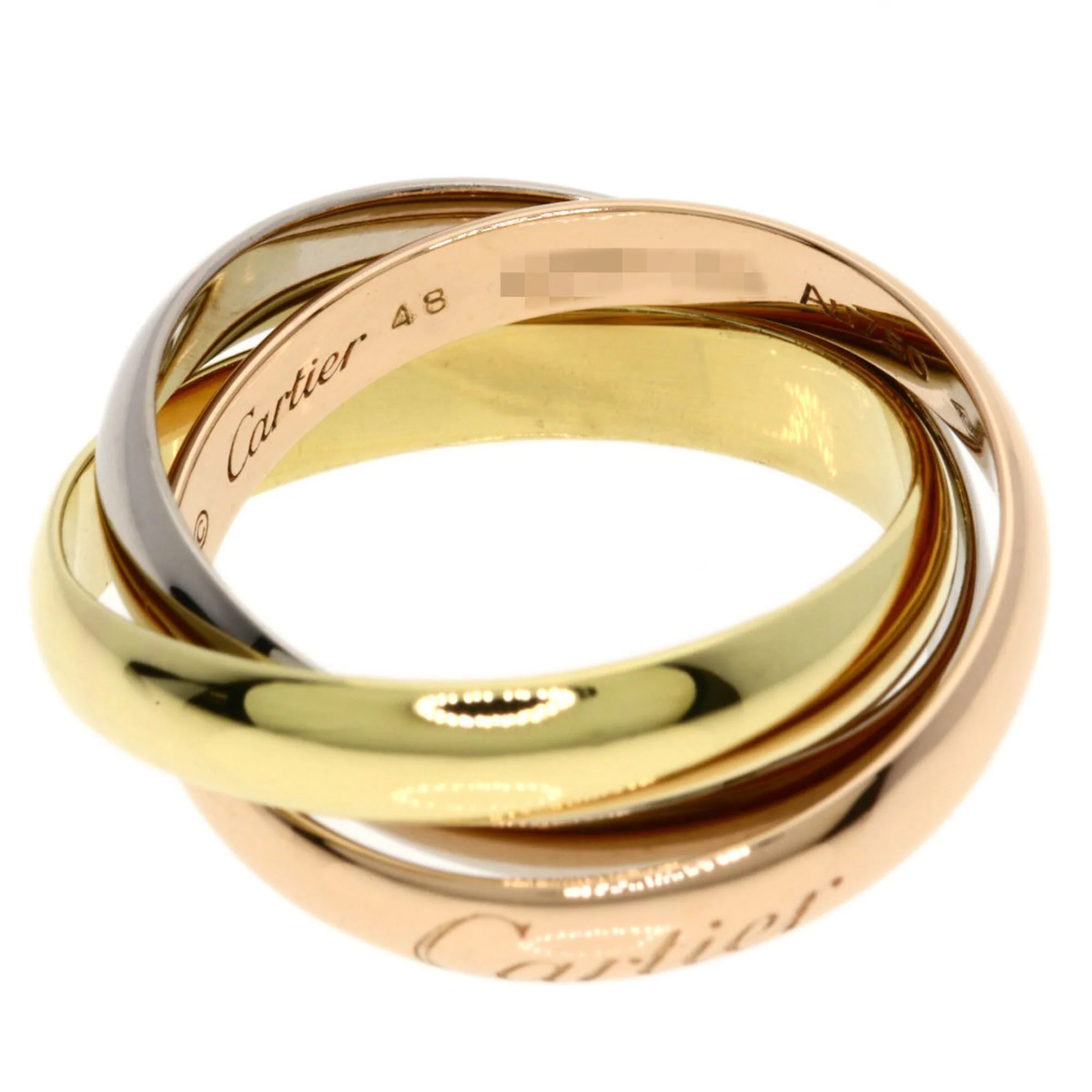 Vendome Louis Cartier Band Ring 18K Tricolor Gold - Image 3