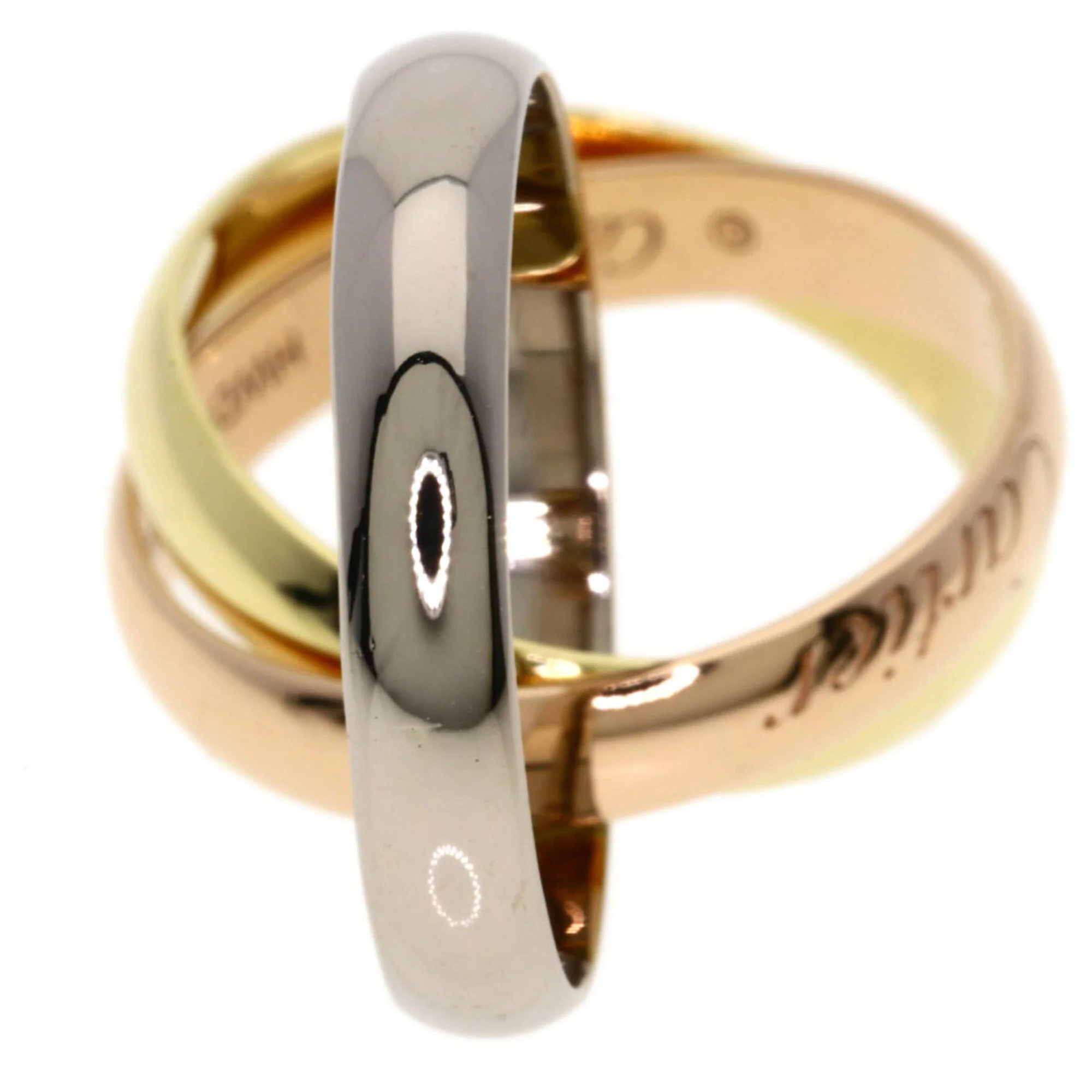 Vendome Louis Cartier Band Ring 18K Tricolor Gold - Image 6