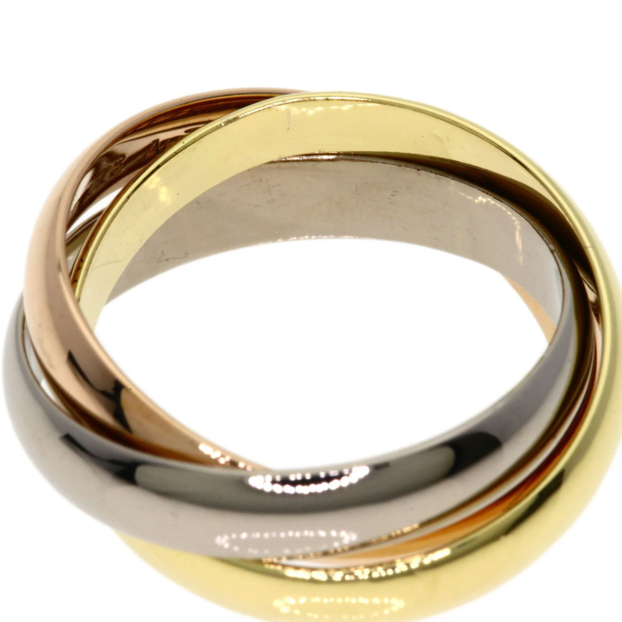 Vendome Louis Cartier Band Ring 18K Tricolor Gold - Image 8