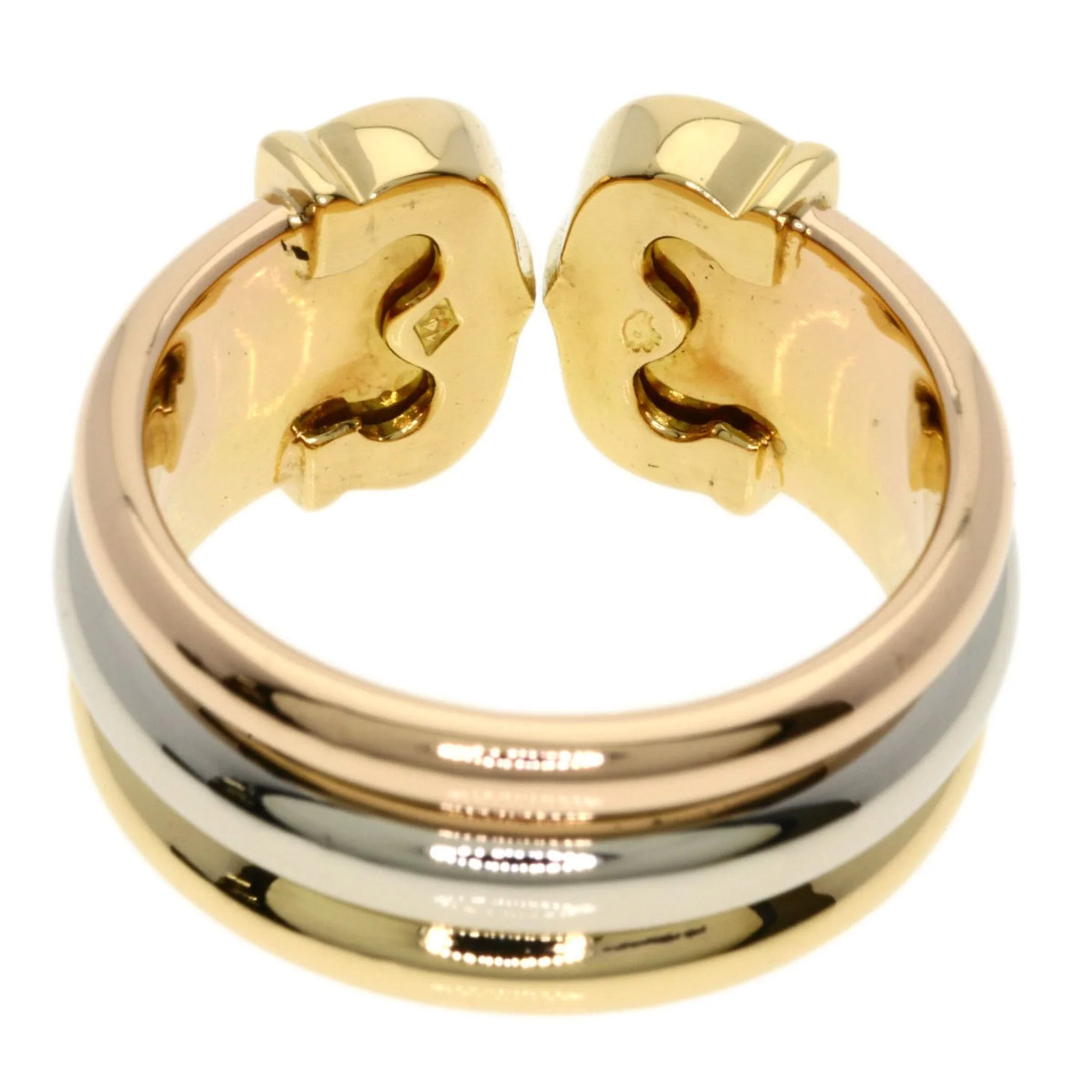 Vendome Louis Cartier Band Ring 18K Tricolor Gold - Image 4