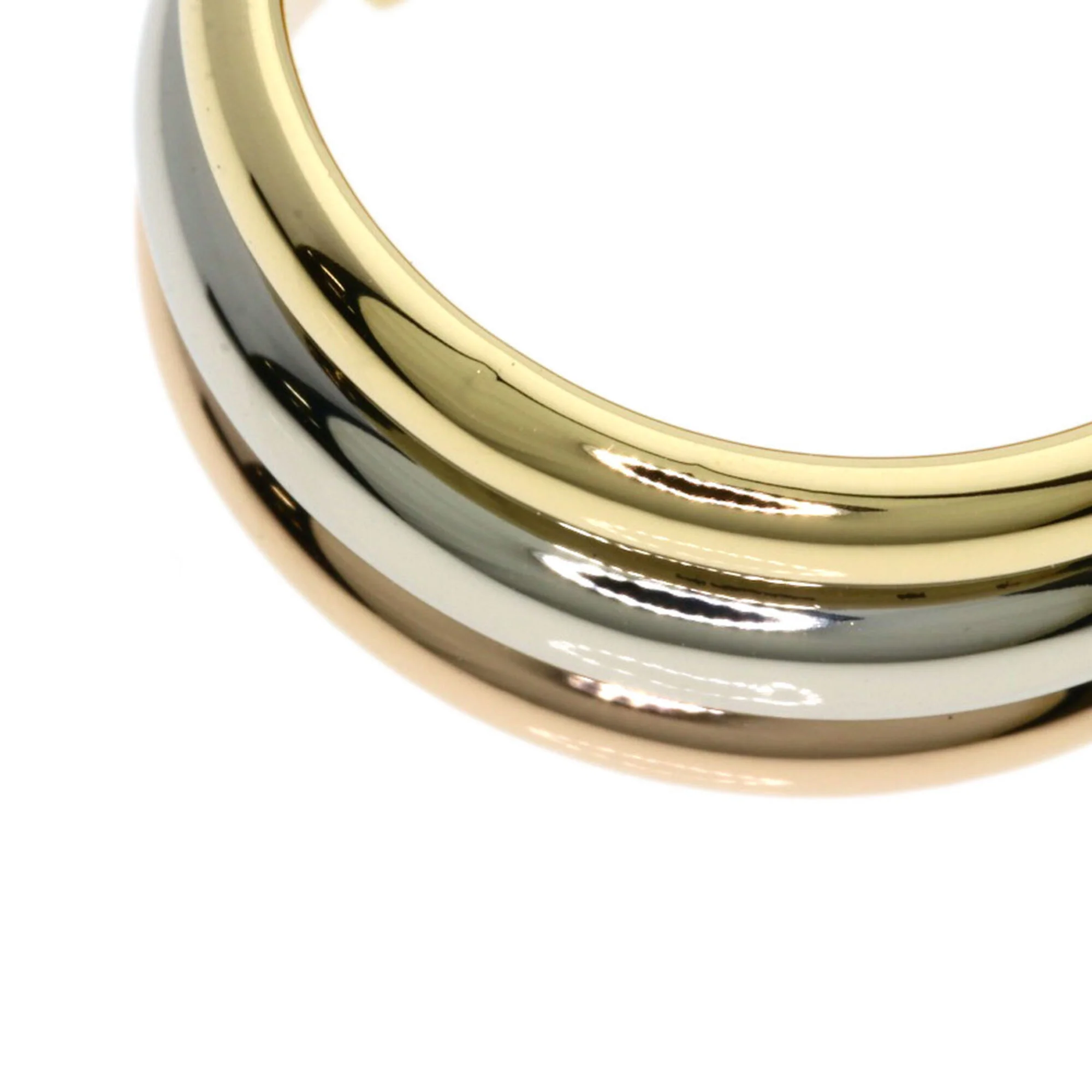 Vendome Louis Cartier Band Ring 18K Tricolor Gold - Image 8