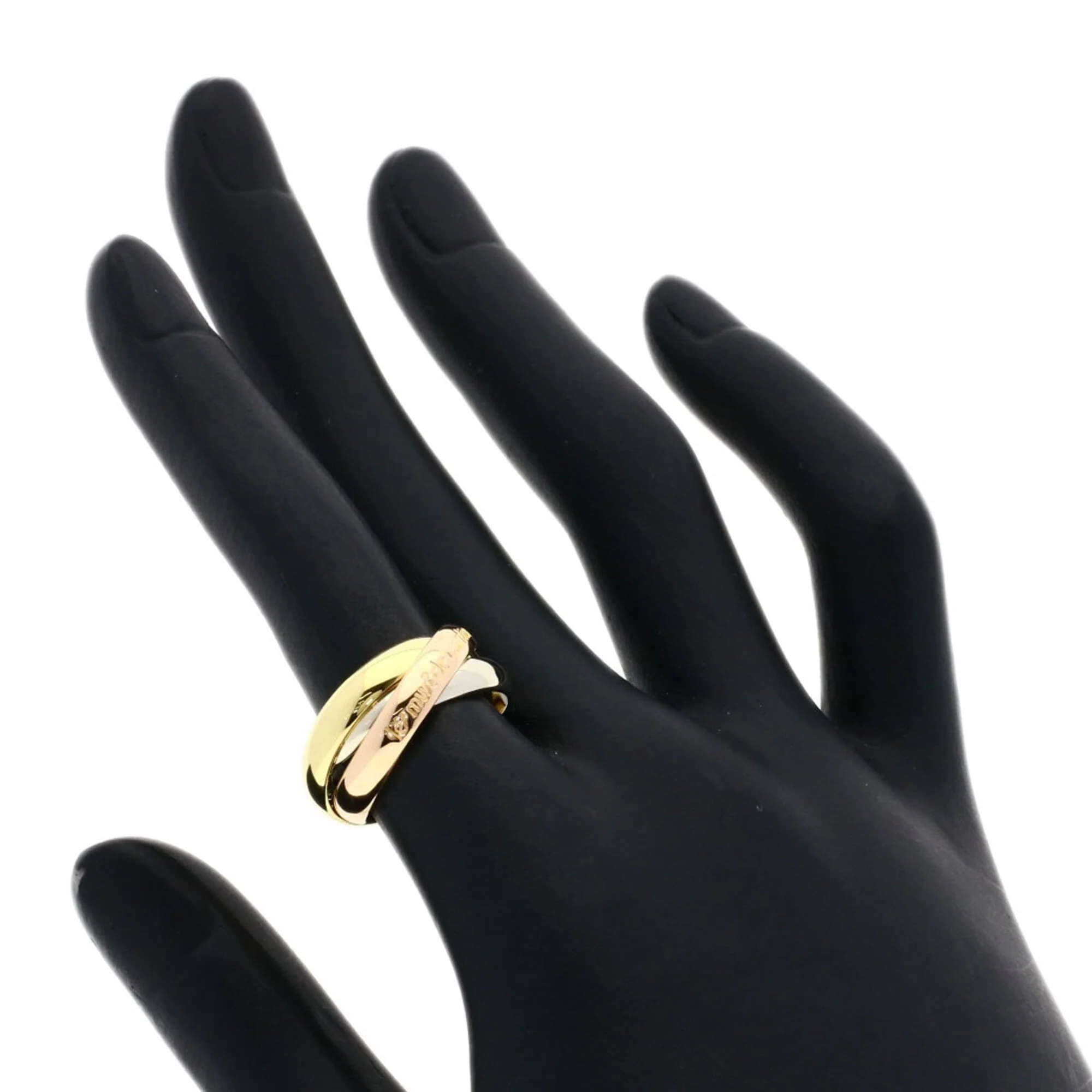 Vendome Louis Cartier Band Ring 18K Tricolor Gold - Image 4
