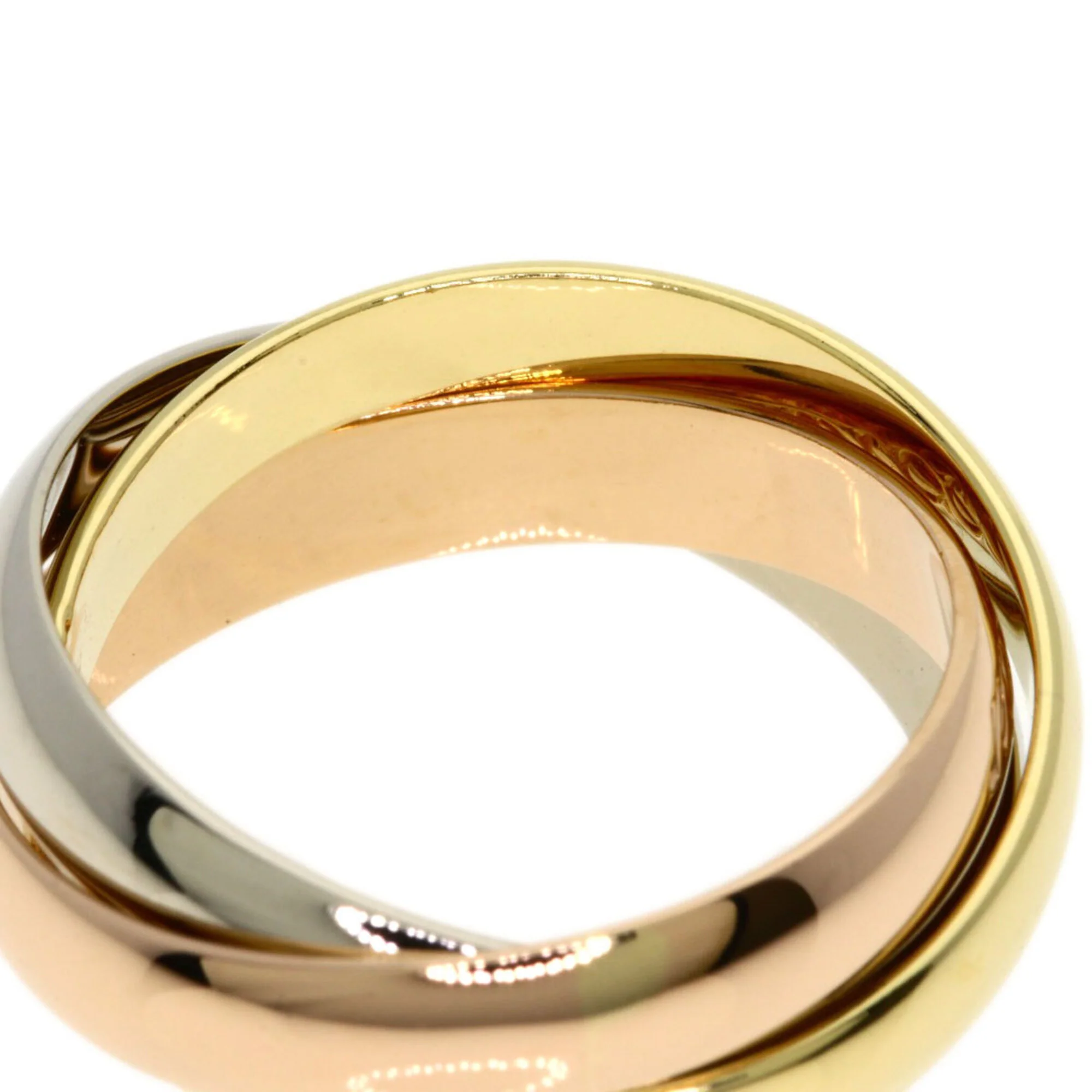 Vendome Louis Cartier Band Ring 18K Tricolor Gold - Image 7