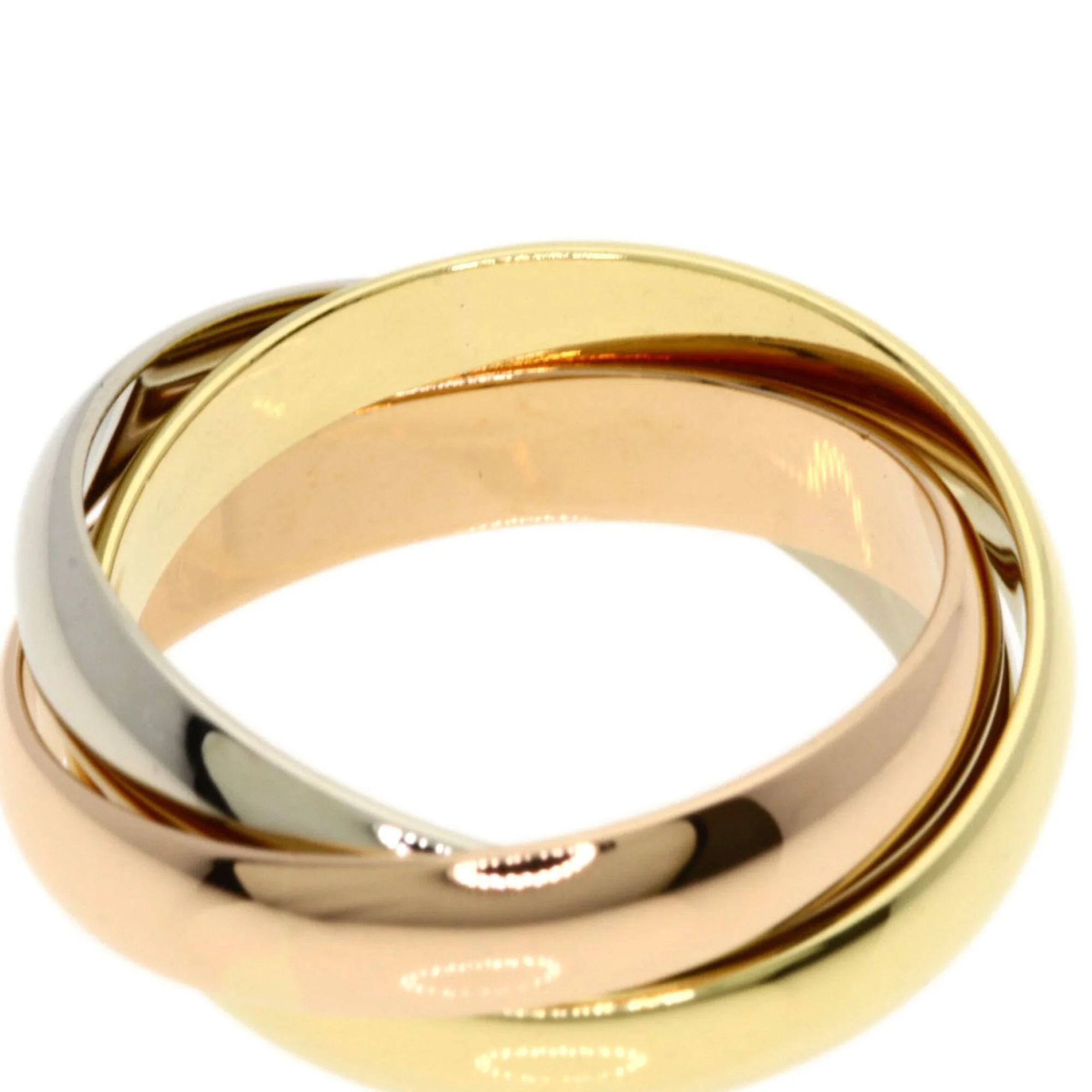 Vendome Louis Cartier Band Ring 18K Tricolor Gold - Image 8