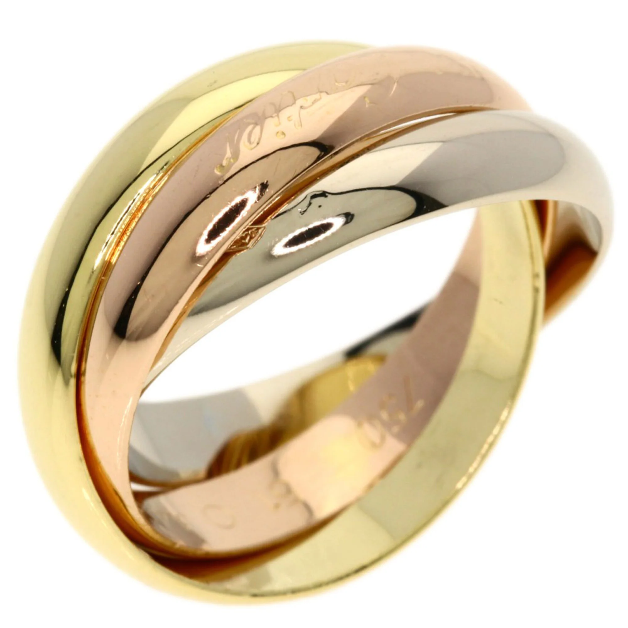 Vendome Louis Cartier Band Ring 18K Tricolor Gold - Image 2