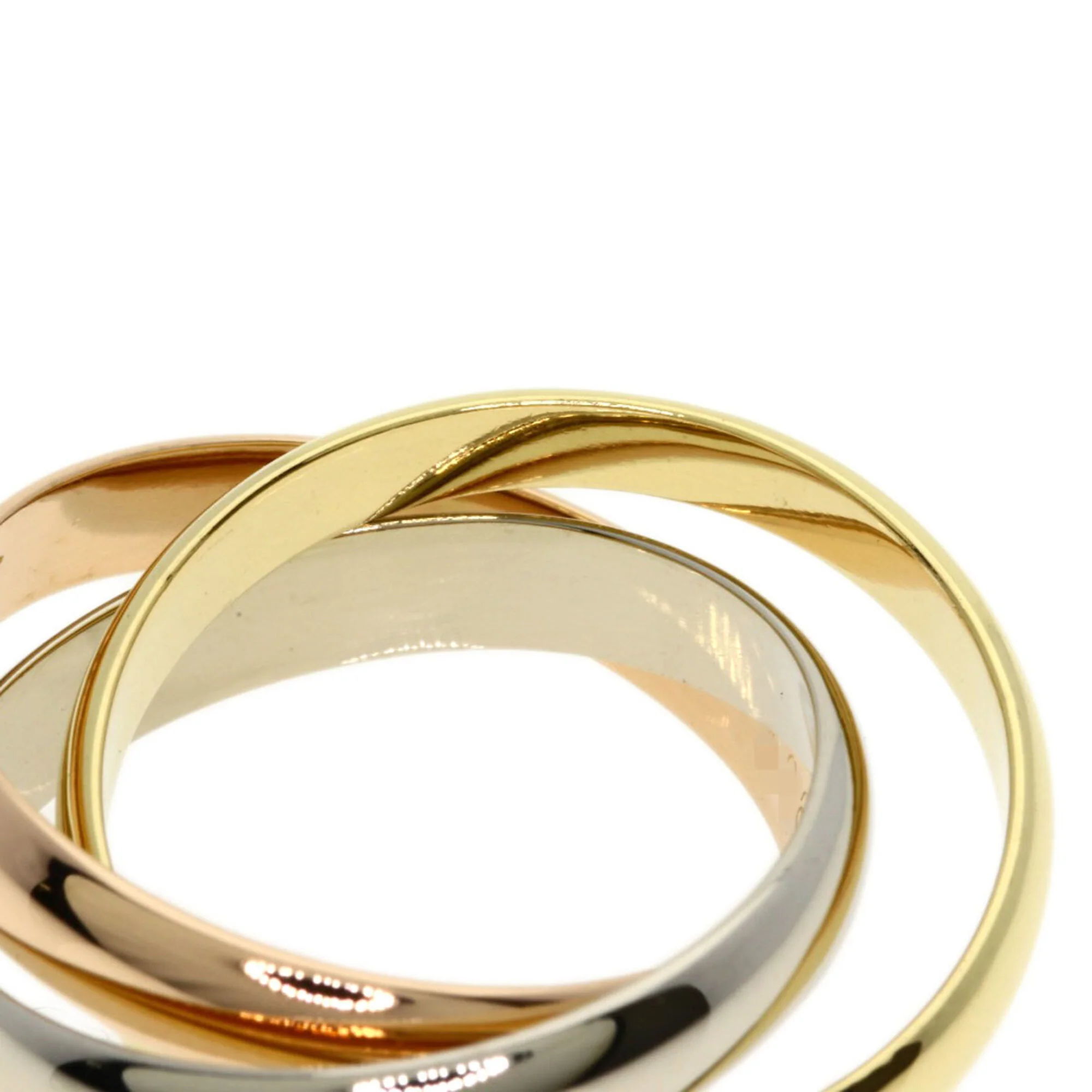 Vendome Louis Cartier Band Ring 18K Tricolor Gold - Image 8