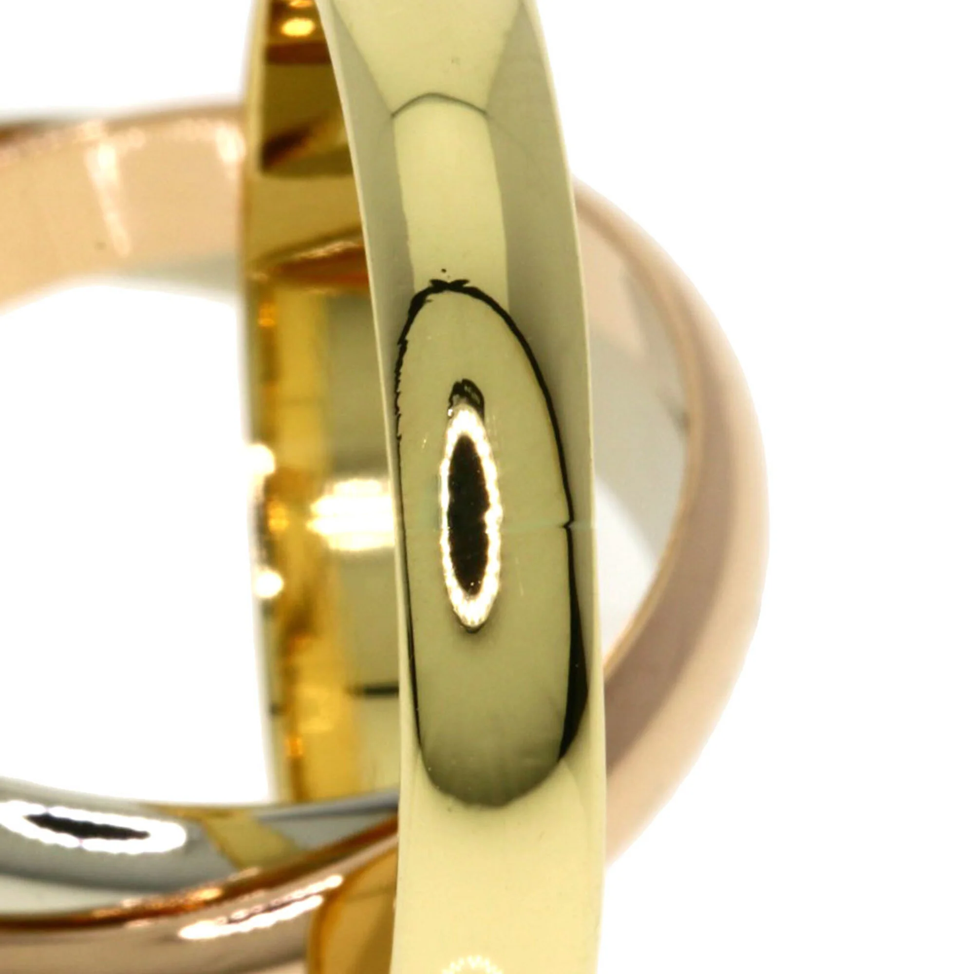 Vendome Louis Cartier Band Ring 18K Tricolor Gold - Image 5
