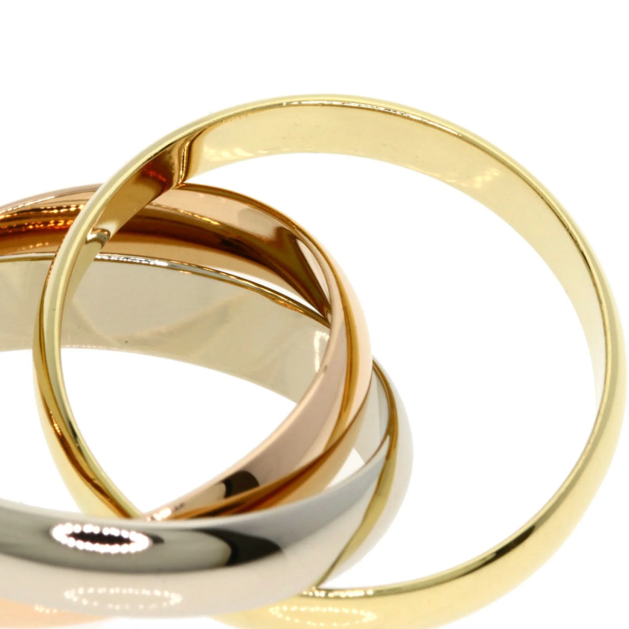 Vendome Louis Cartier Band Ring 18K Tricolor Gold - Image 5