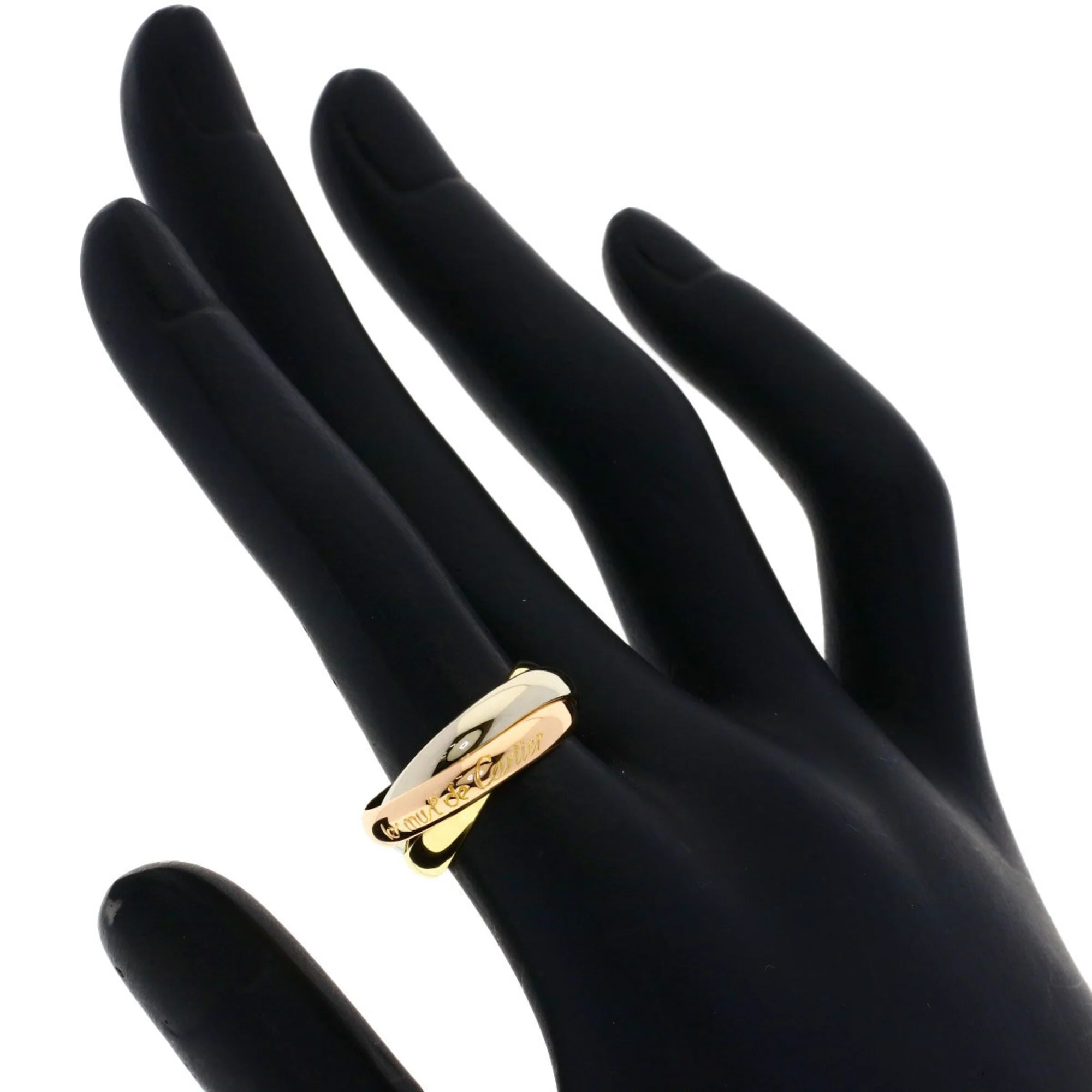 Vendome Louis Cartier Band Ring 18K Tricolor Gold - Image 4