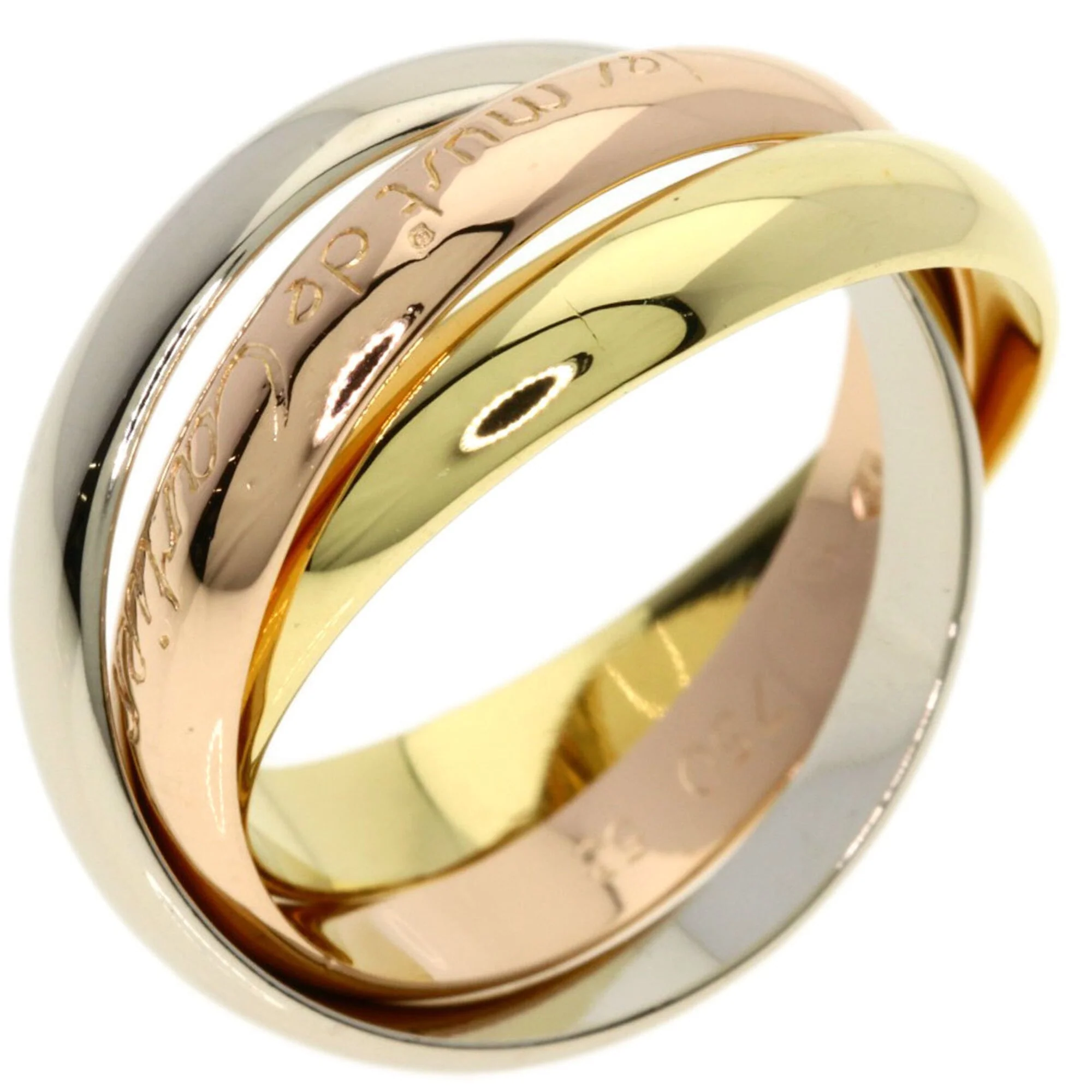 Vendome Louis Cartier Band Ring 18K Tricolor Gold - Image 2