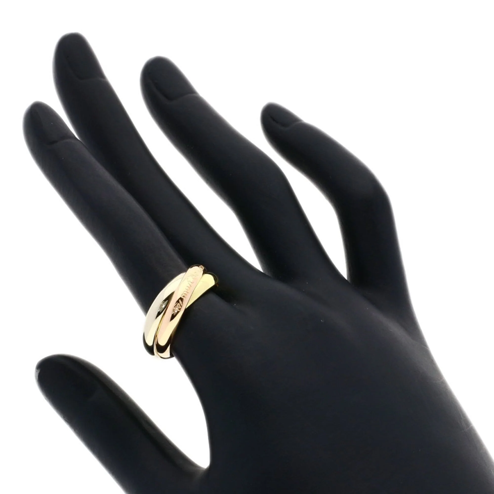 Vendome Louis Cartier Band Ring 18K Tricolor Gold - Image 4