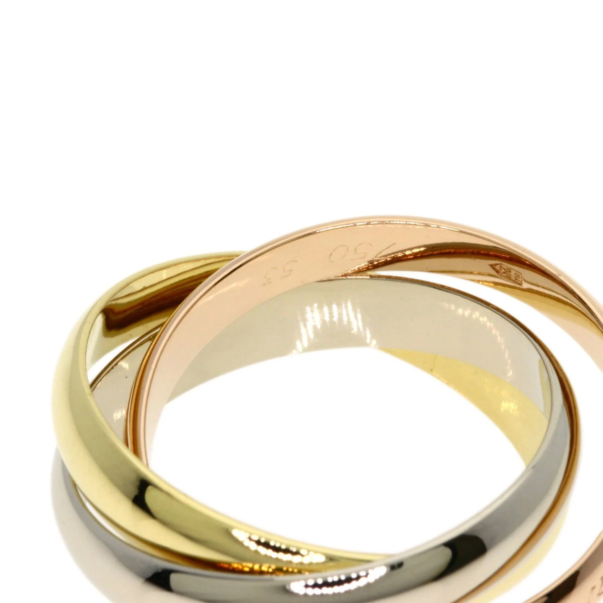 Vendome Louis Cartier Band Ring 18K Tricolor Gold - Image 7