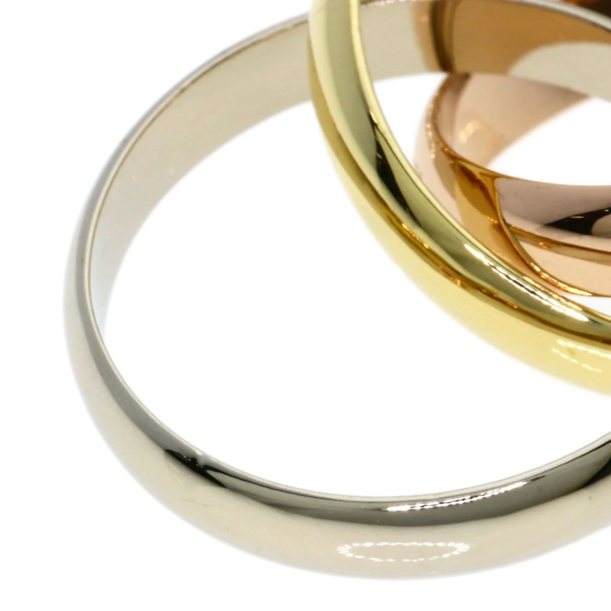 Vendome Louis Cartier Band Ring 18K Tricolor Gold - Image 9