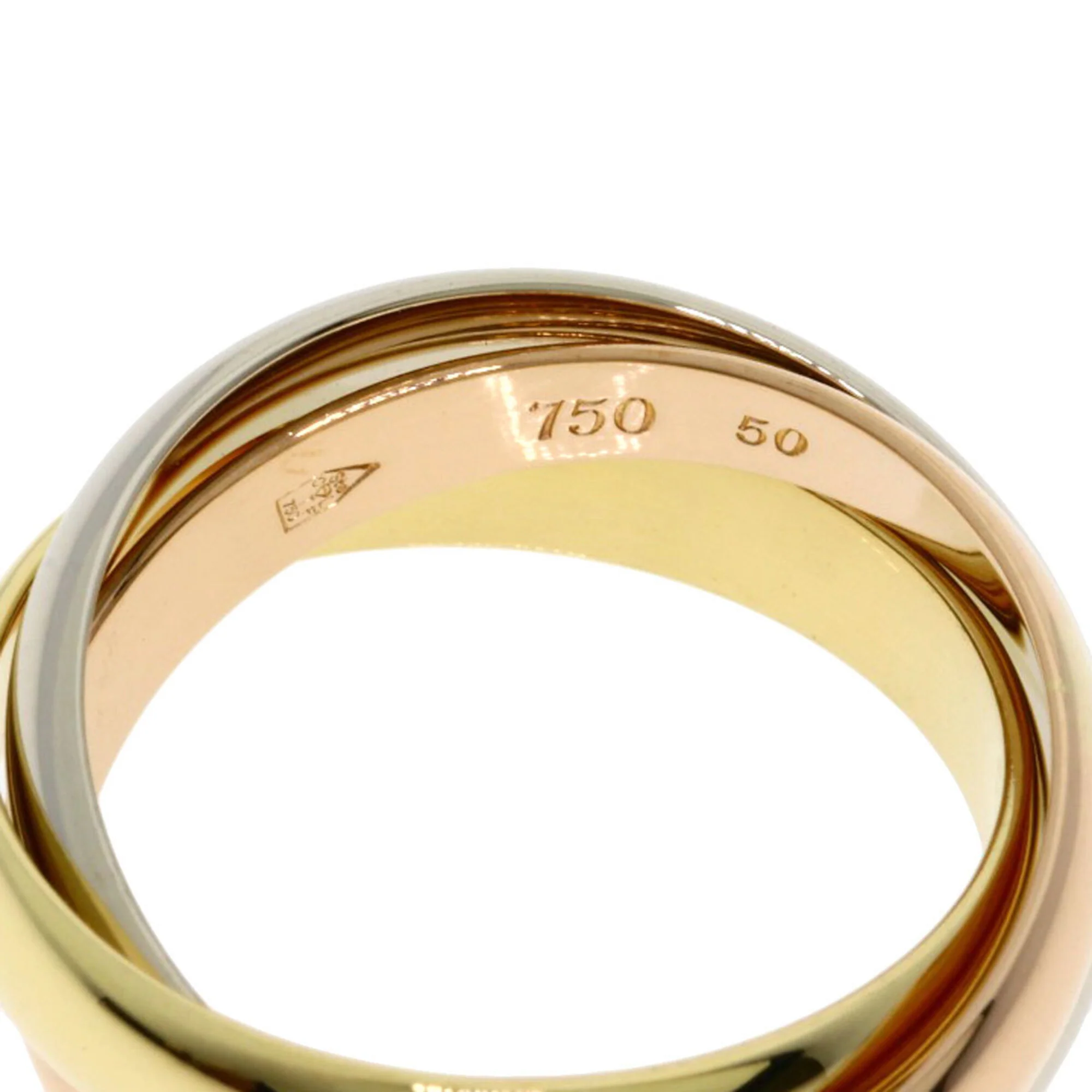 Vendome Louis Cartier Band Ring 18K Tricolor Gold - Image 3