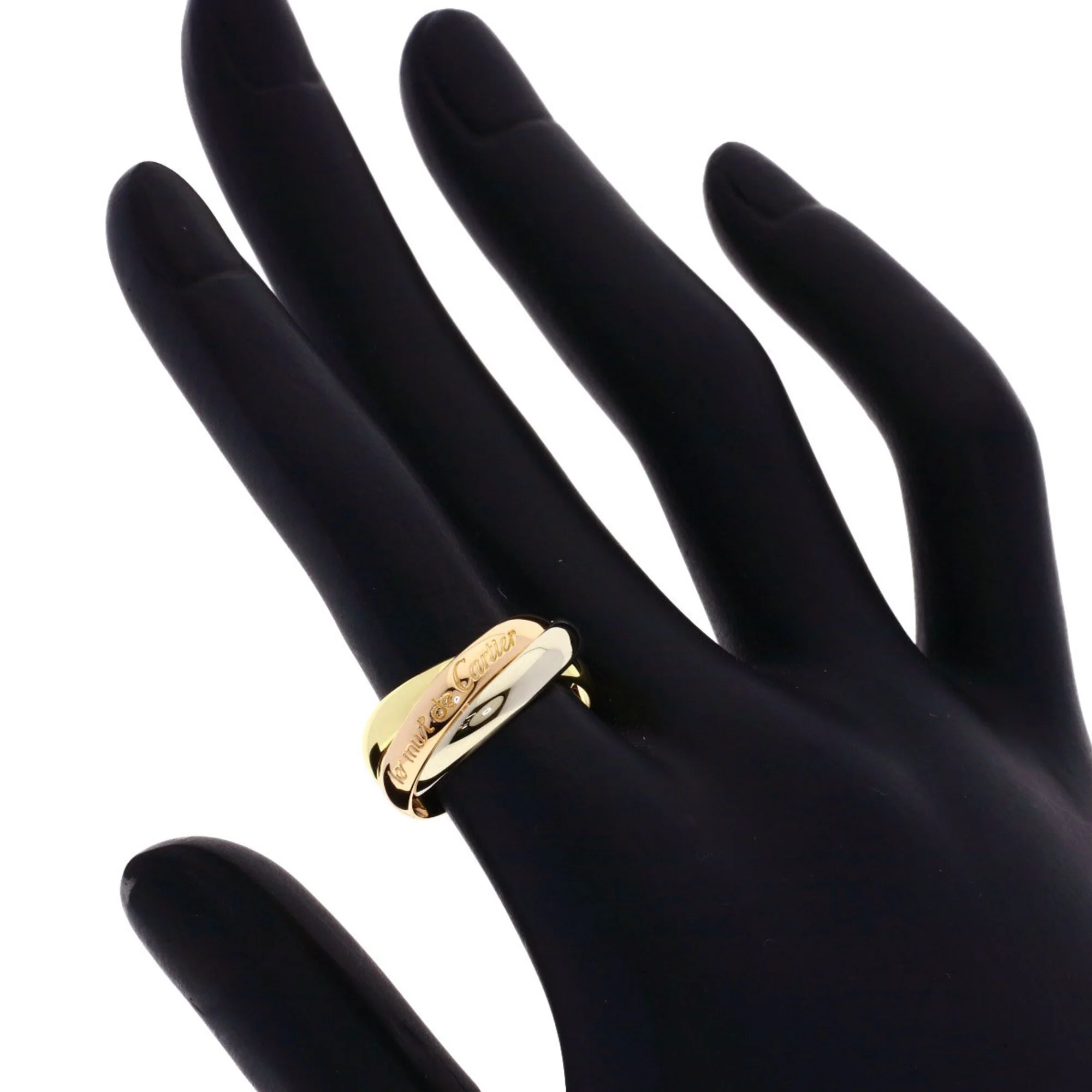 Vendome Louis Cartier Band Ring 18K Tricolor Gold - Image 4