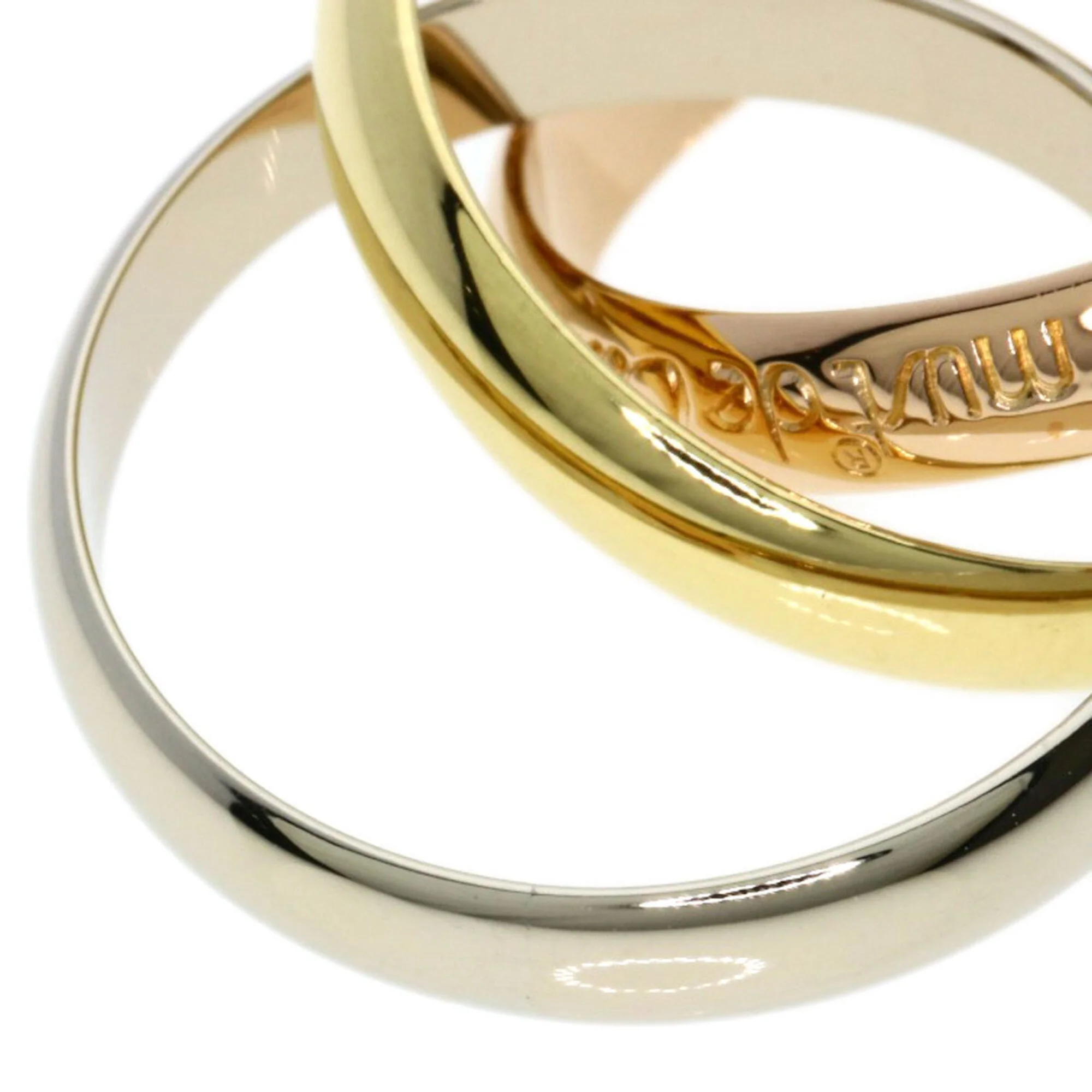 Vendome Louis Cartier Band Ring 18K Tricolor Gold - Image 6