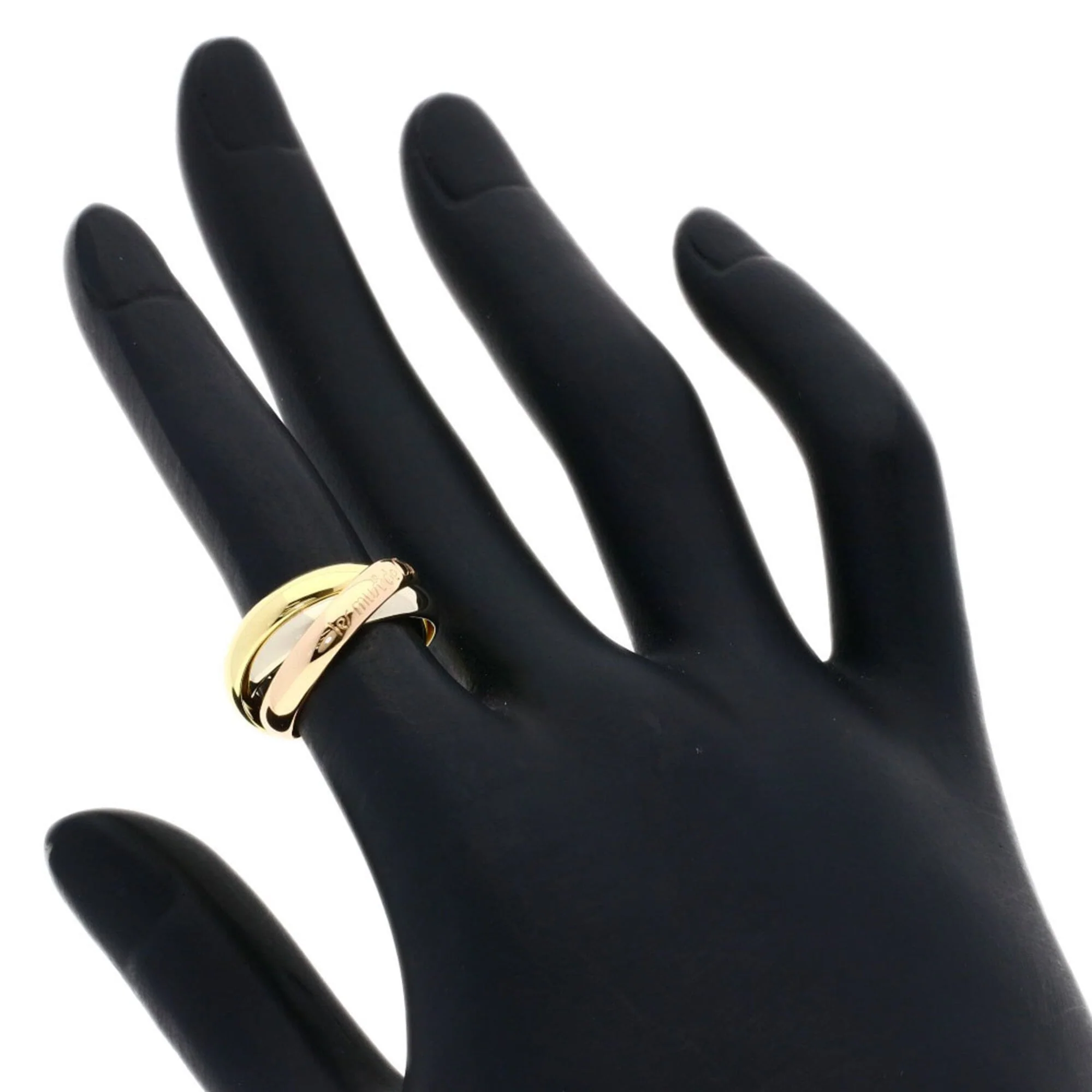 Vendome Louis Cartier Band Ring 18K Tricolor Gold - Image 4