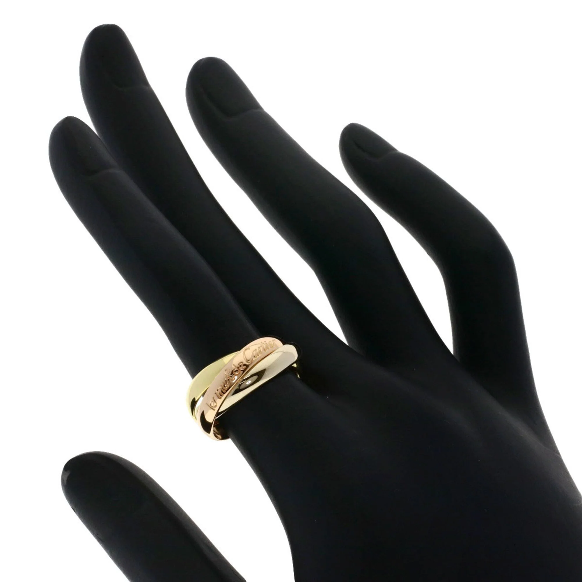 Vendome Louis Cartier Band Ring 18K Tricolor Gold - Image 5