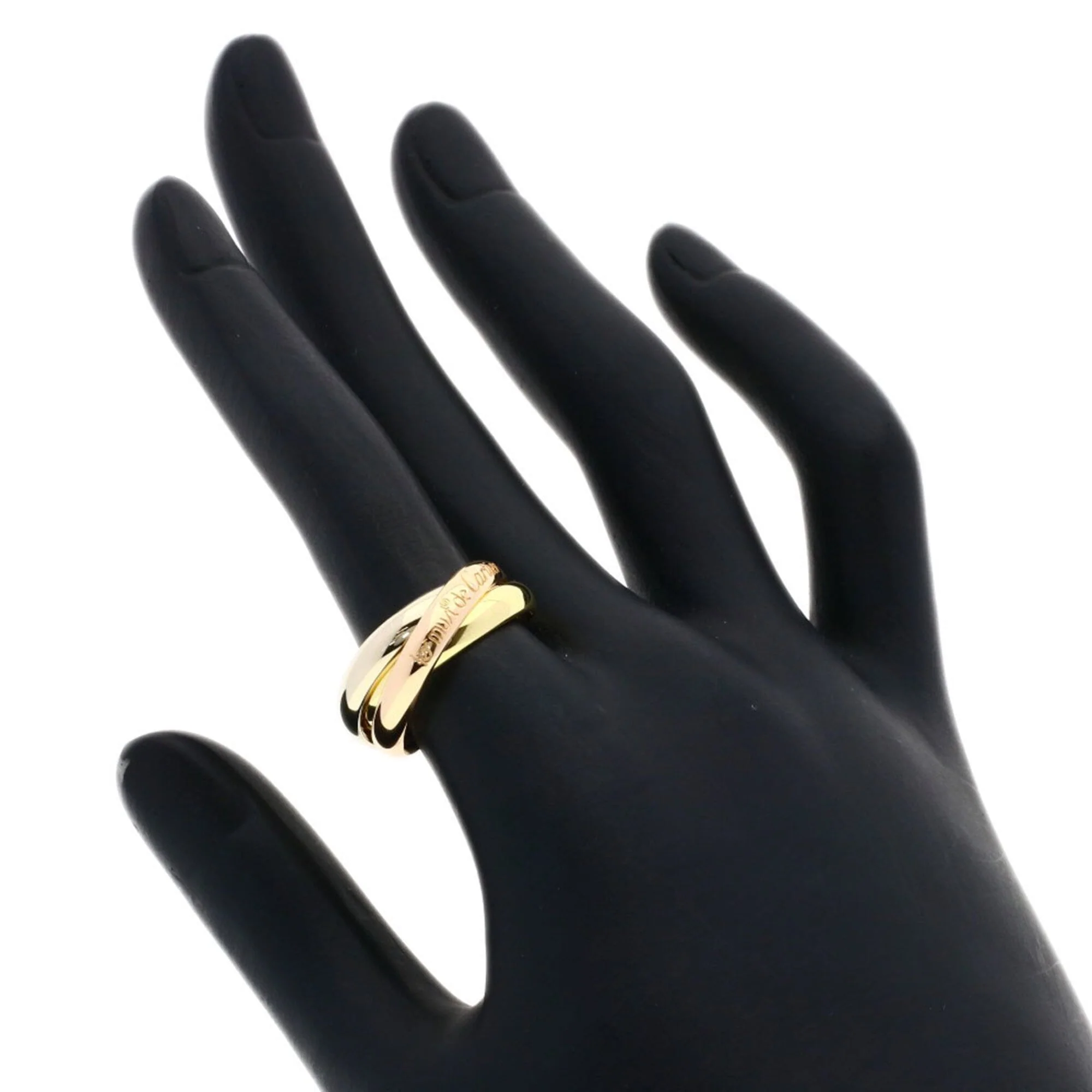 Vendome Louis Cartier Band Ring 18K Tricolor Gold - Image 4
