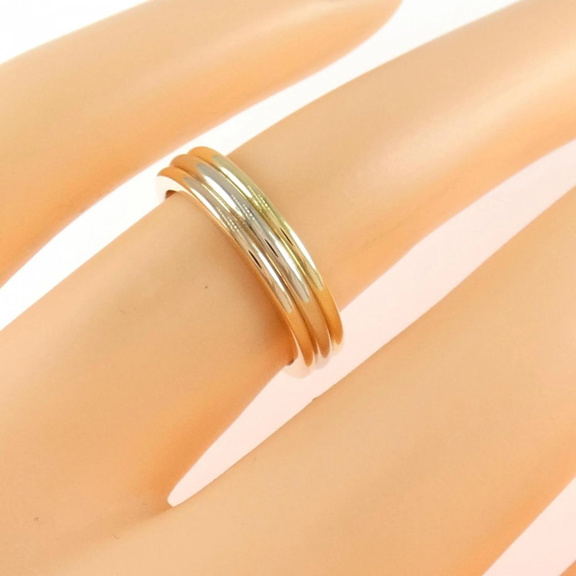 Vendome Louis Cartier Band Ring 18K Tricolor Gold - Image 4