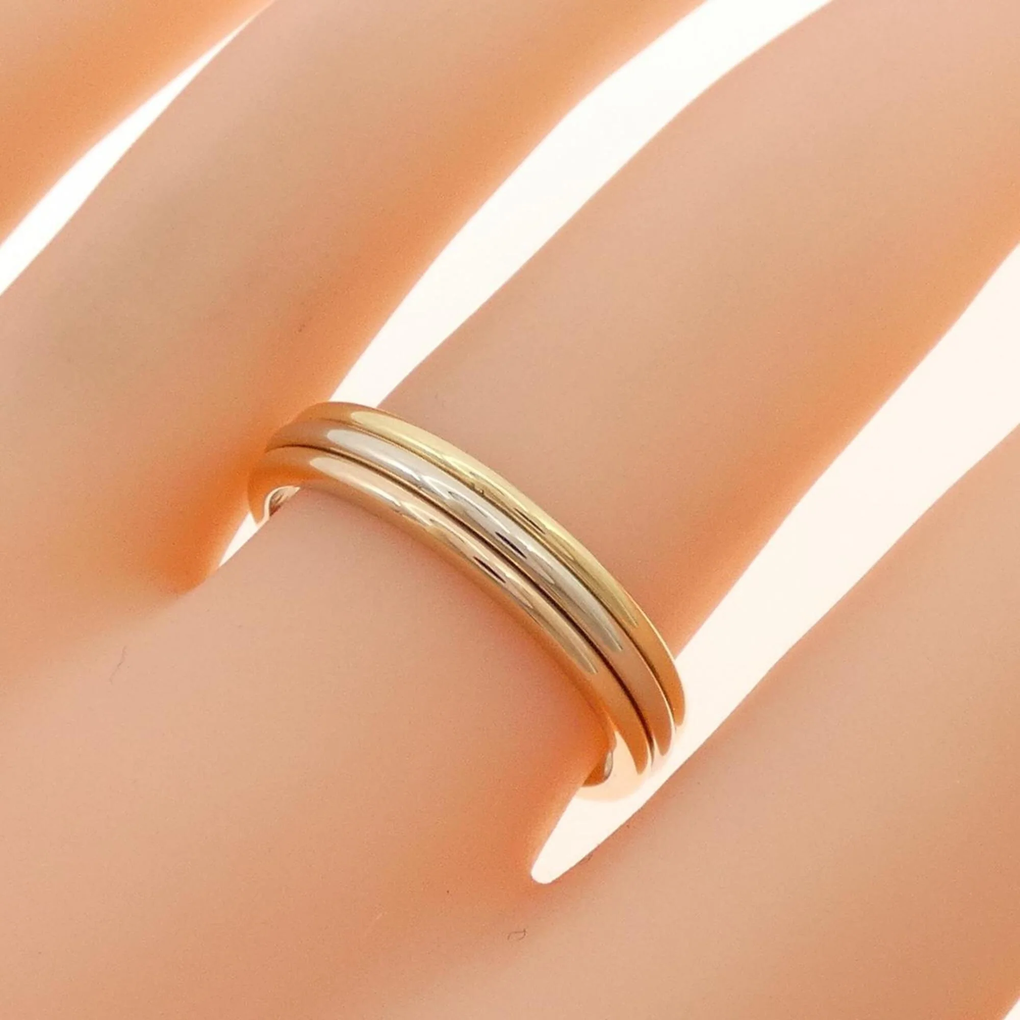 Vendome Louis Cartier Band Ring 18K Tricolor Gold - Image 4