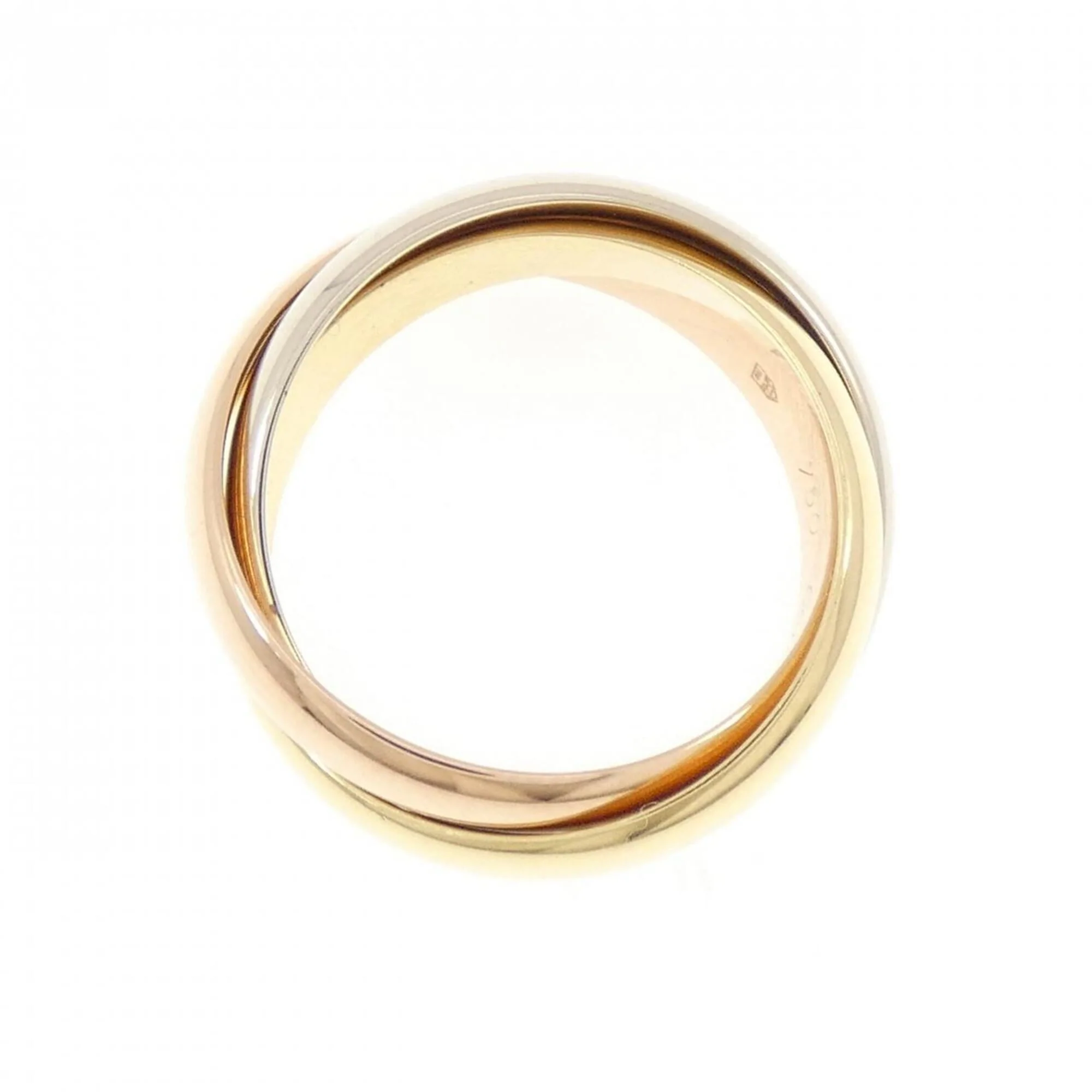 Vendome Louis Cartier Band Ring 18K Tricolor Gold - Image 2