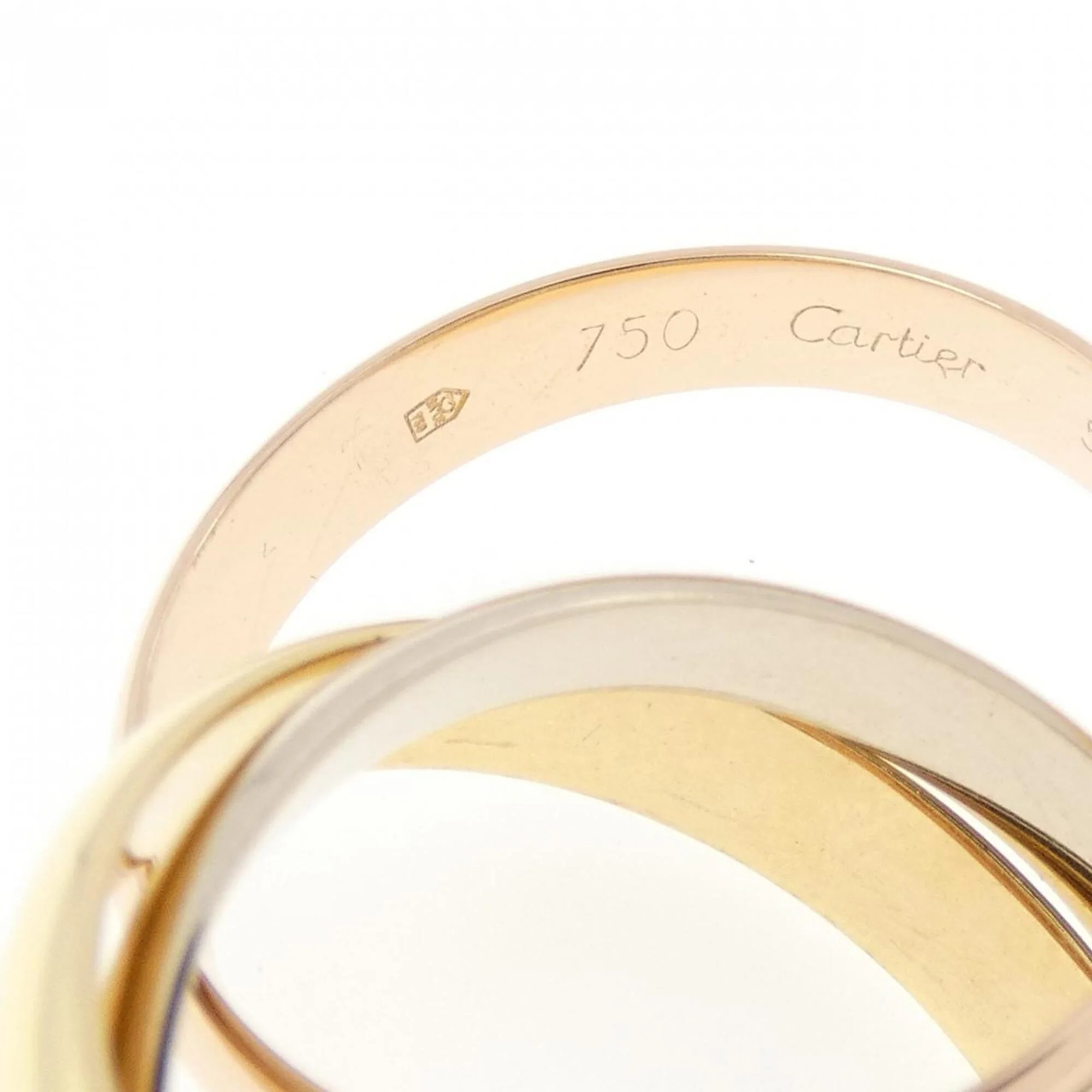 Vendome Louis Cartier Band Ring 18K Tricolor Gold - Image 4
