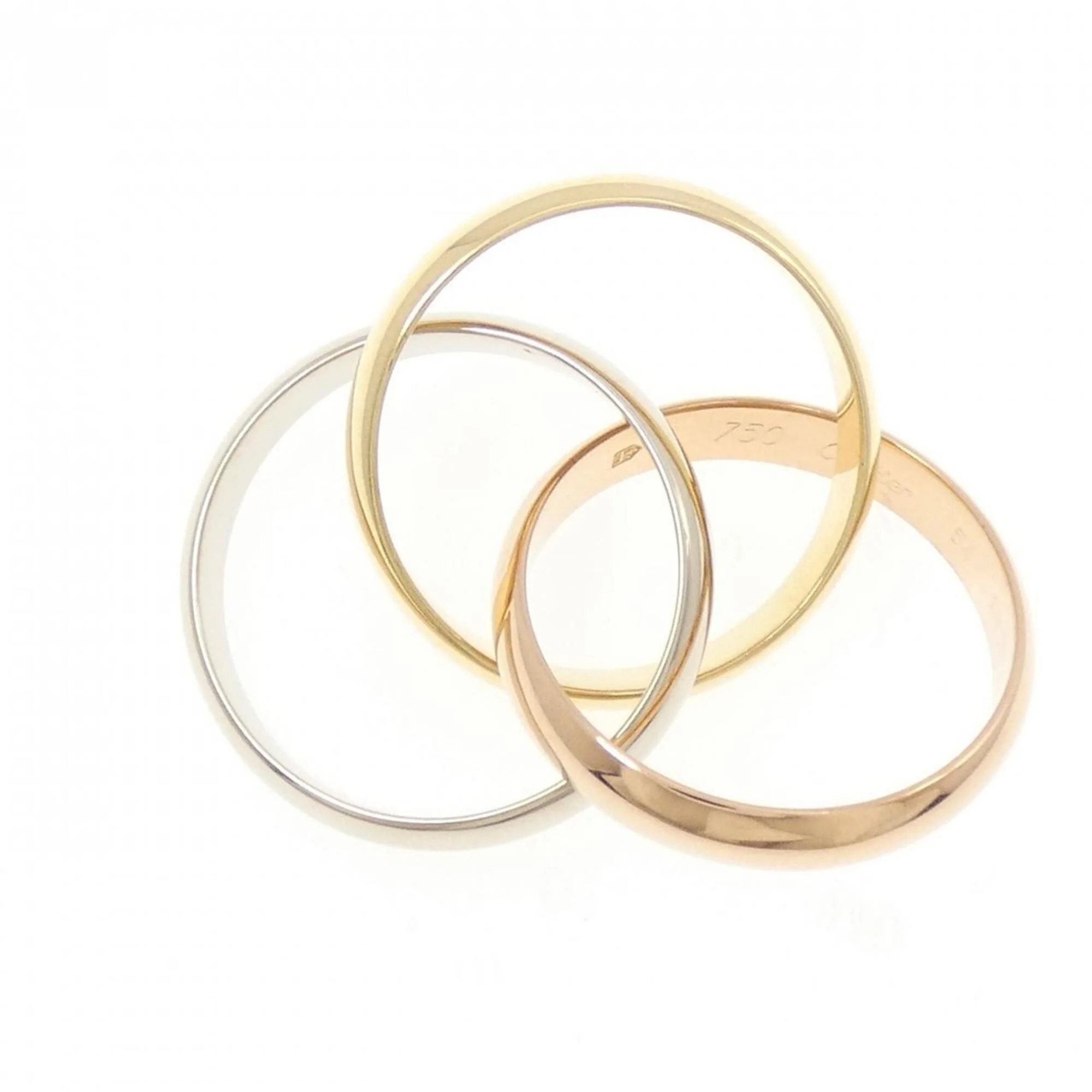 Vendome Louis Cartier Band Ring 18K Tricolor Gold - Image 3