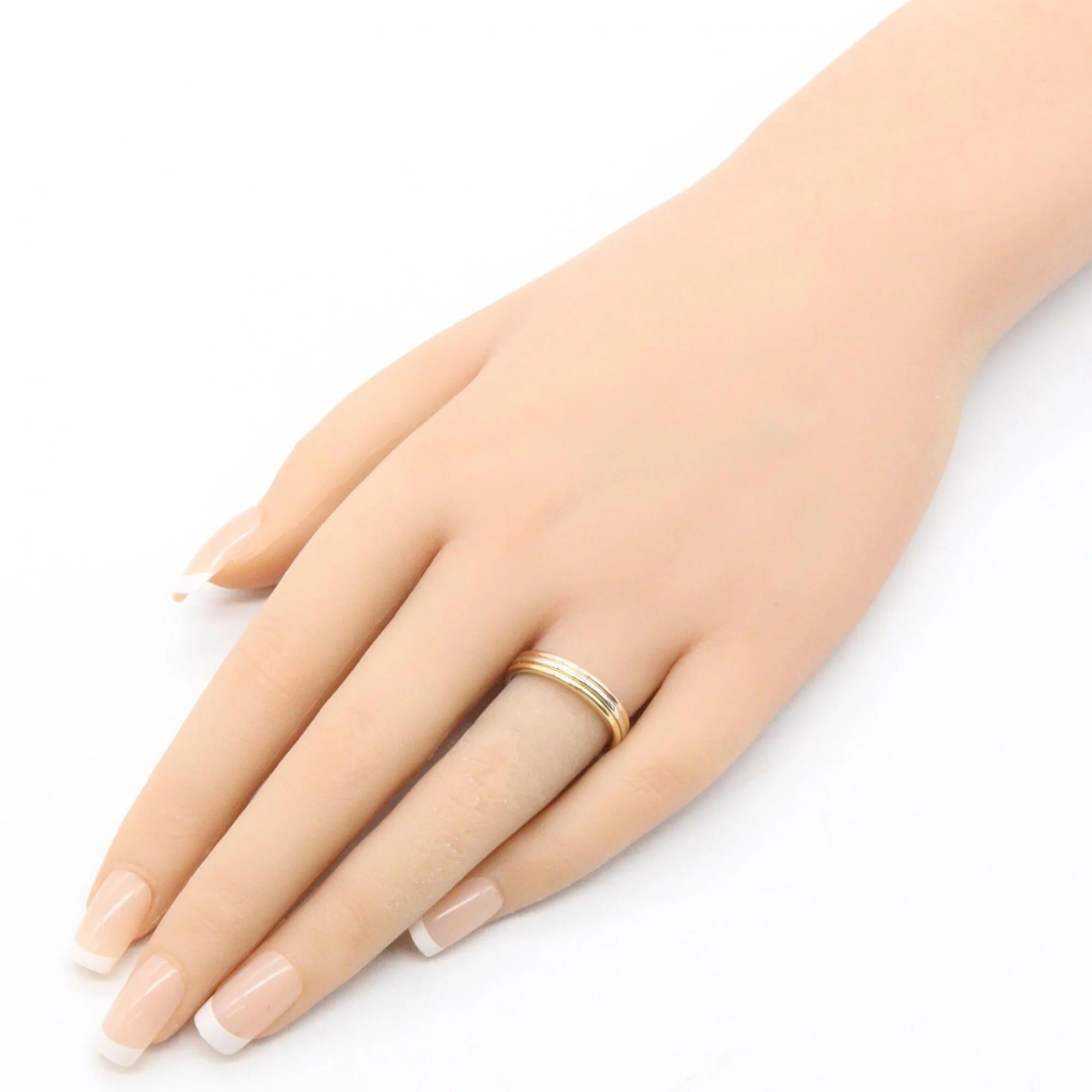 Vendome Louis Cartier Band Ring 18K Tricolor Gold - Image 6