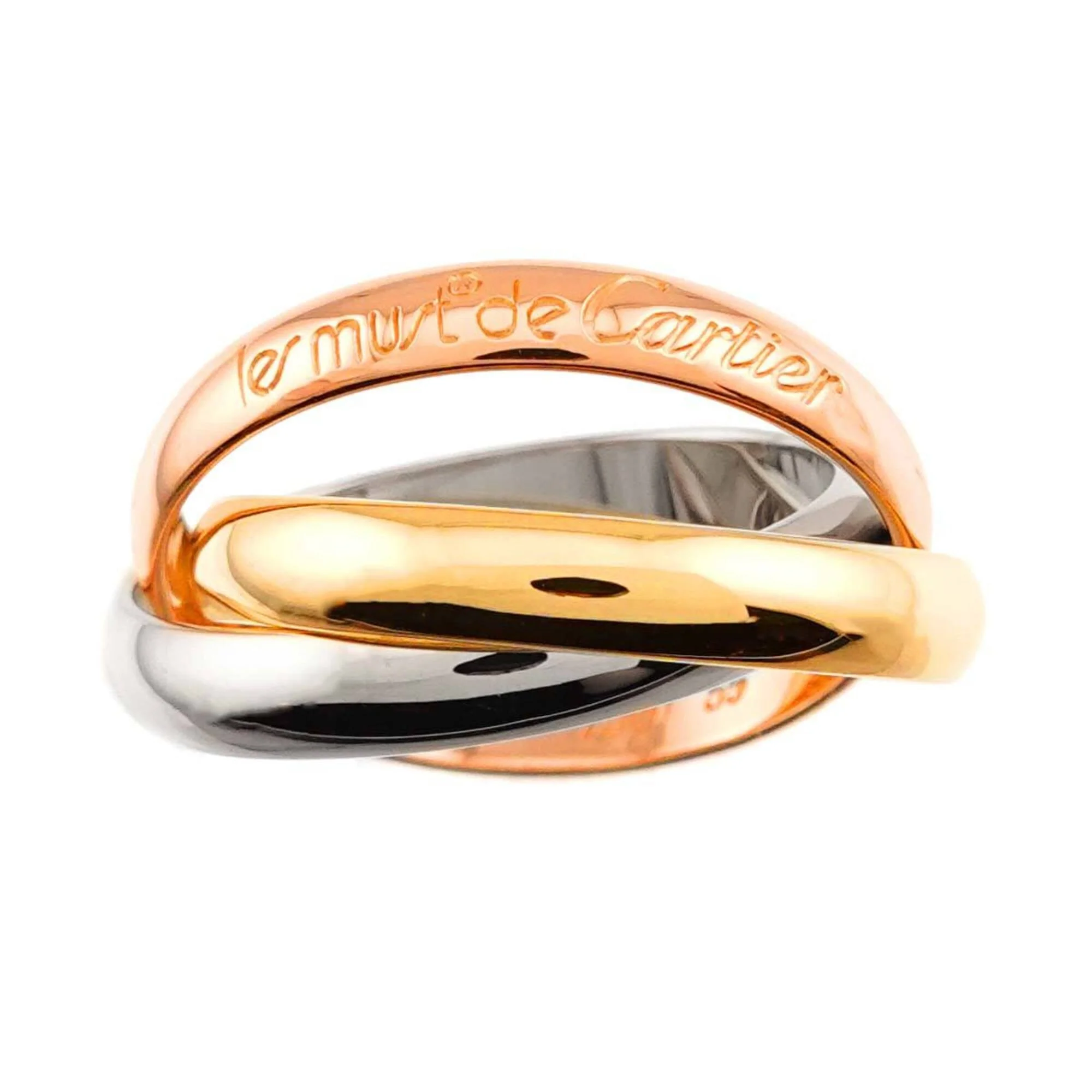 Vendome Louis Cartier Band Ring 18K Tricolor Gold - Image 2