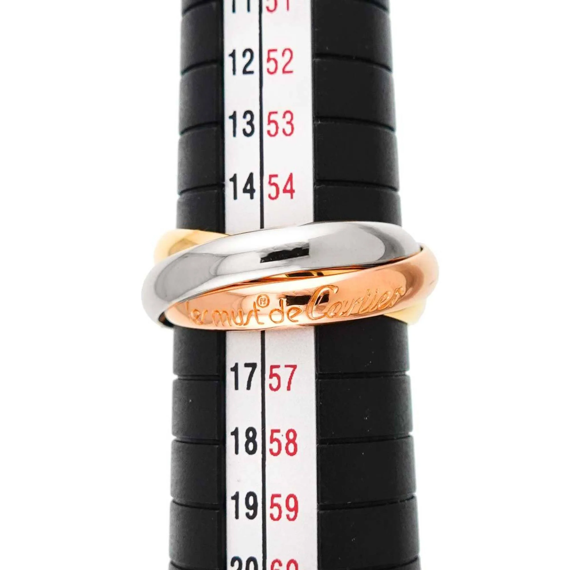 Vendome Louis Cartier Band Ring 18K Tricolor Gold - Image 7