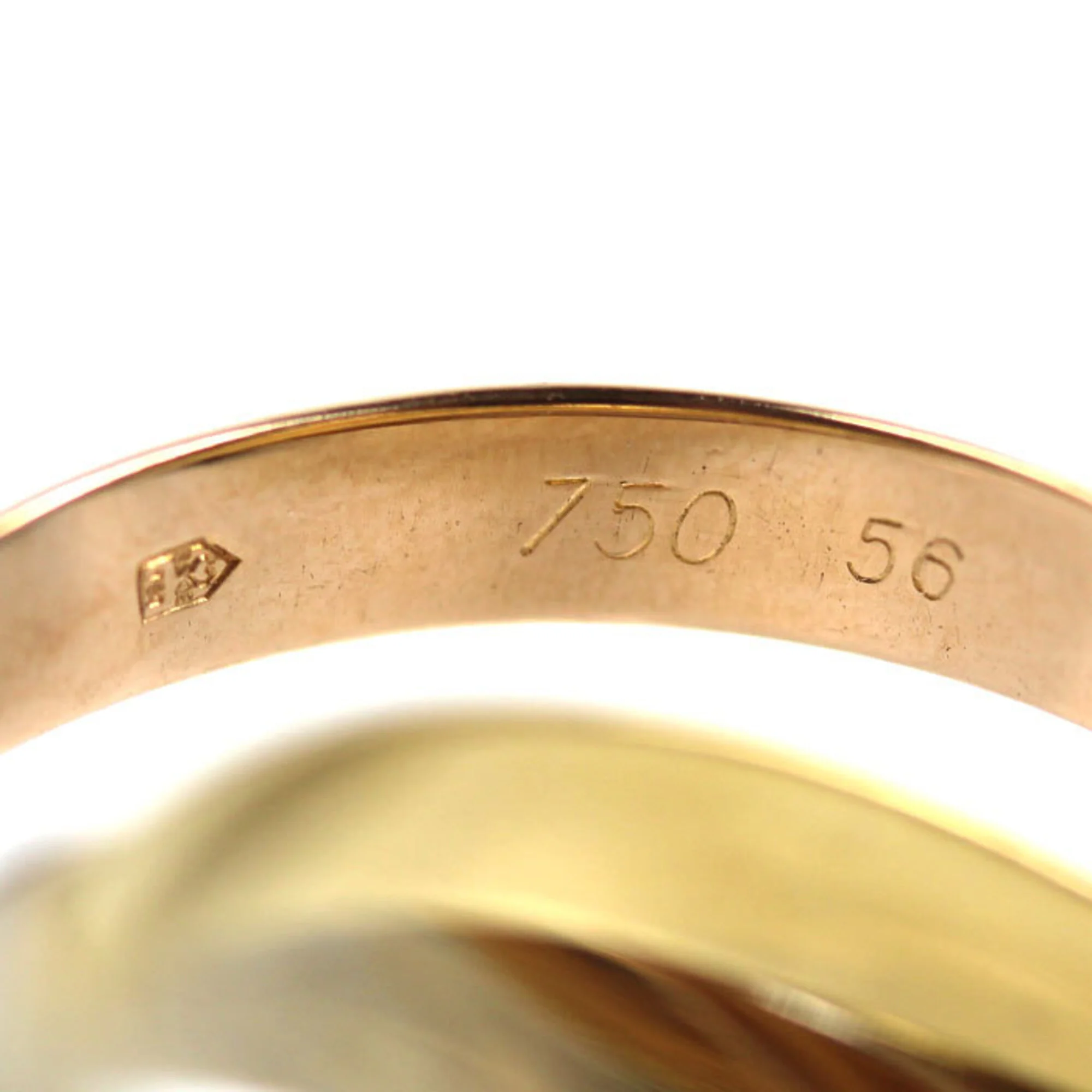 Vendome Louis Cartier Band Ring 18K Tricolor Gold - Image 4