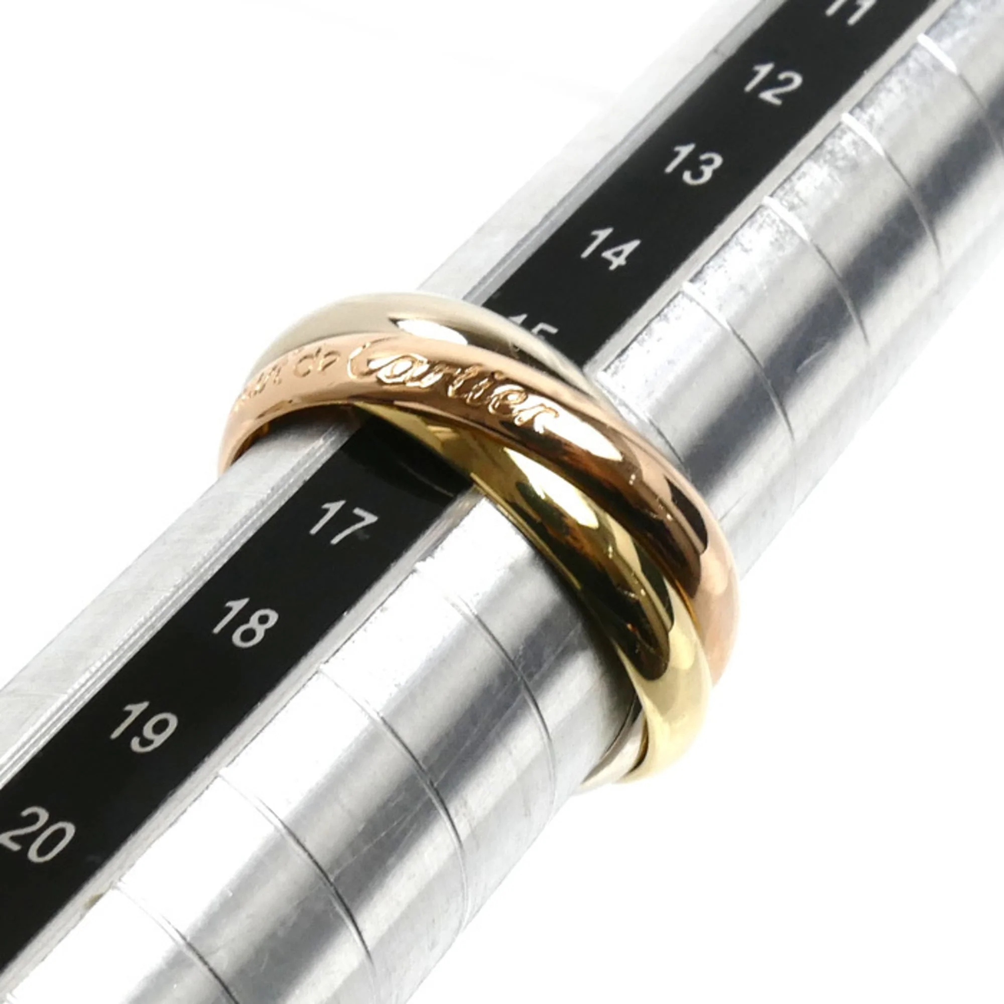 Vendome Louis Cartier Band Ring 18K Tricolor Gold - Image 5